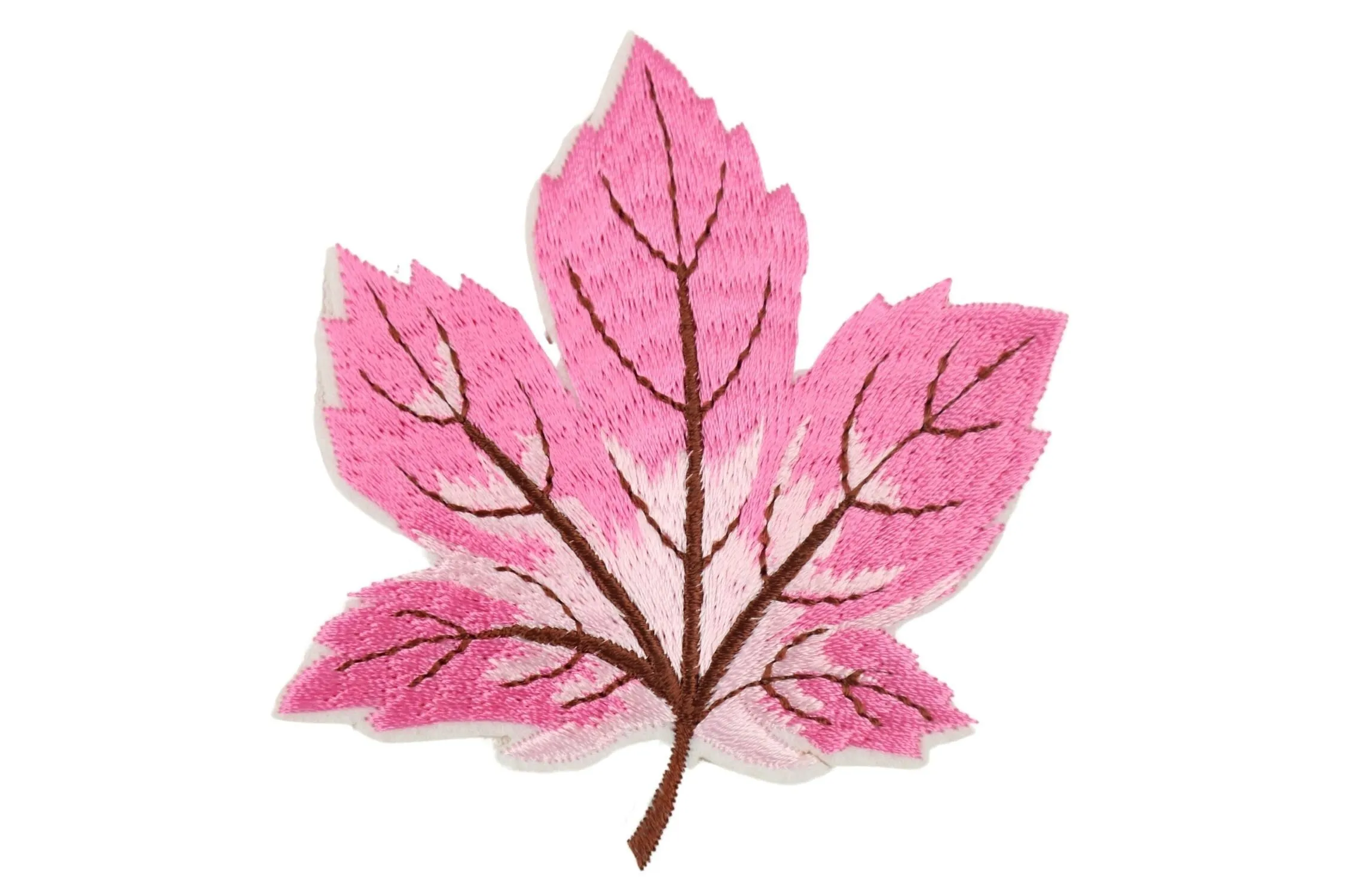 10 Pcs Maple Leaf Patch, Pink 3.1 Inch Iron On Patch Embroidery, Sycamore leaf Patch, Sew On Patch, Embroidered Patch, Applique