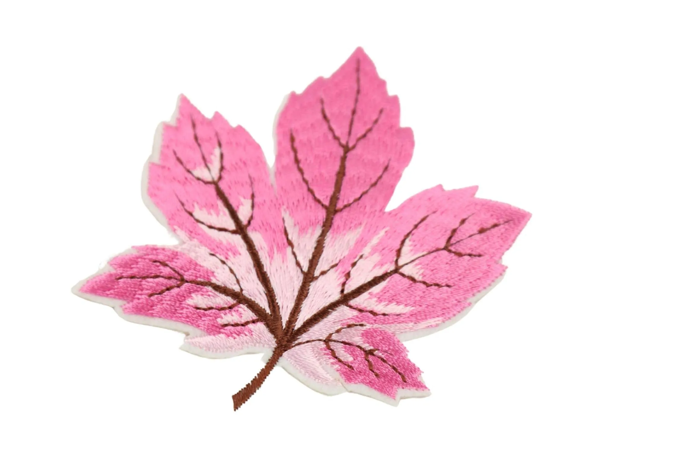 10 Pcs Maple Leaf Patch, Pink 3.1 Inch Iron On Patch Embroidery, Sycamore leaf Patch, Sew On Patch, Embroidered Patch, Applique