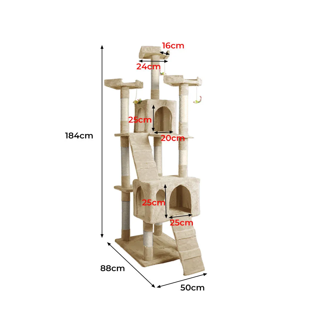 1.8M Cat Scratching Post Tree House Condo Furniture Scratcher Pole