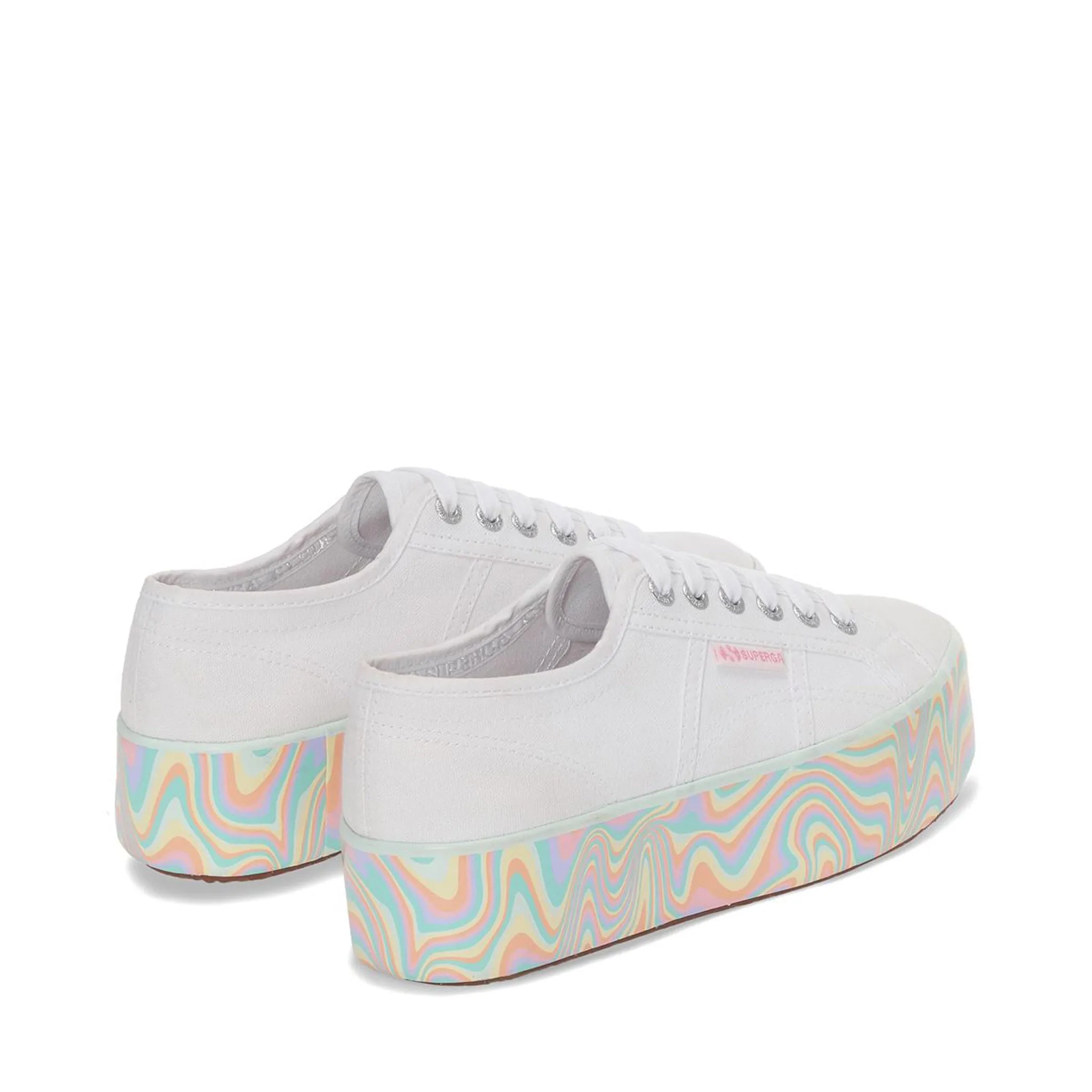 2790 Multicolor Liquify Sole Sneakers - White Multicolor Pastels