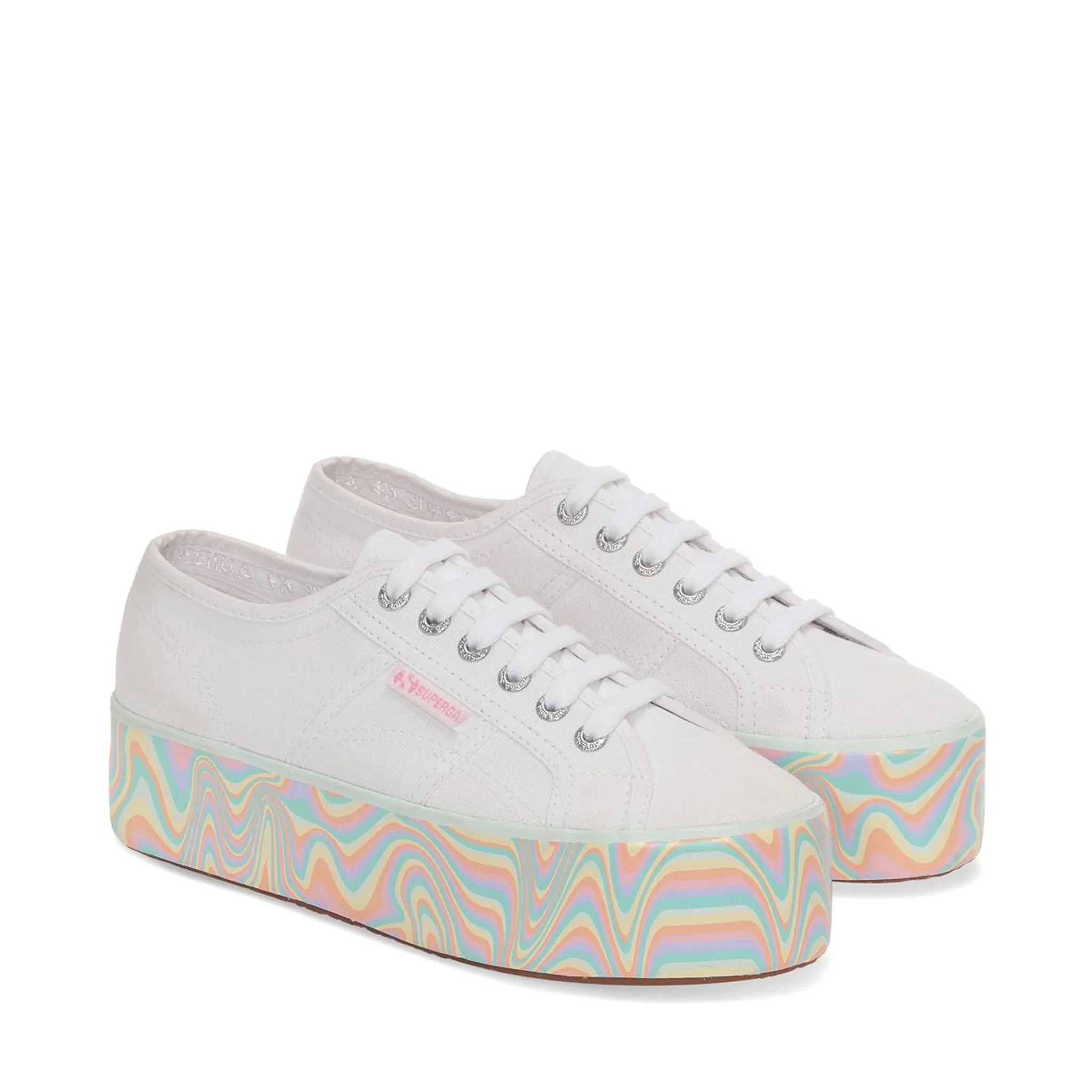 2790 Multicolor Liquify Sole Sneakers - White Multicolor Pastels