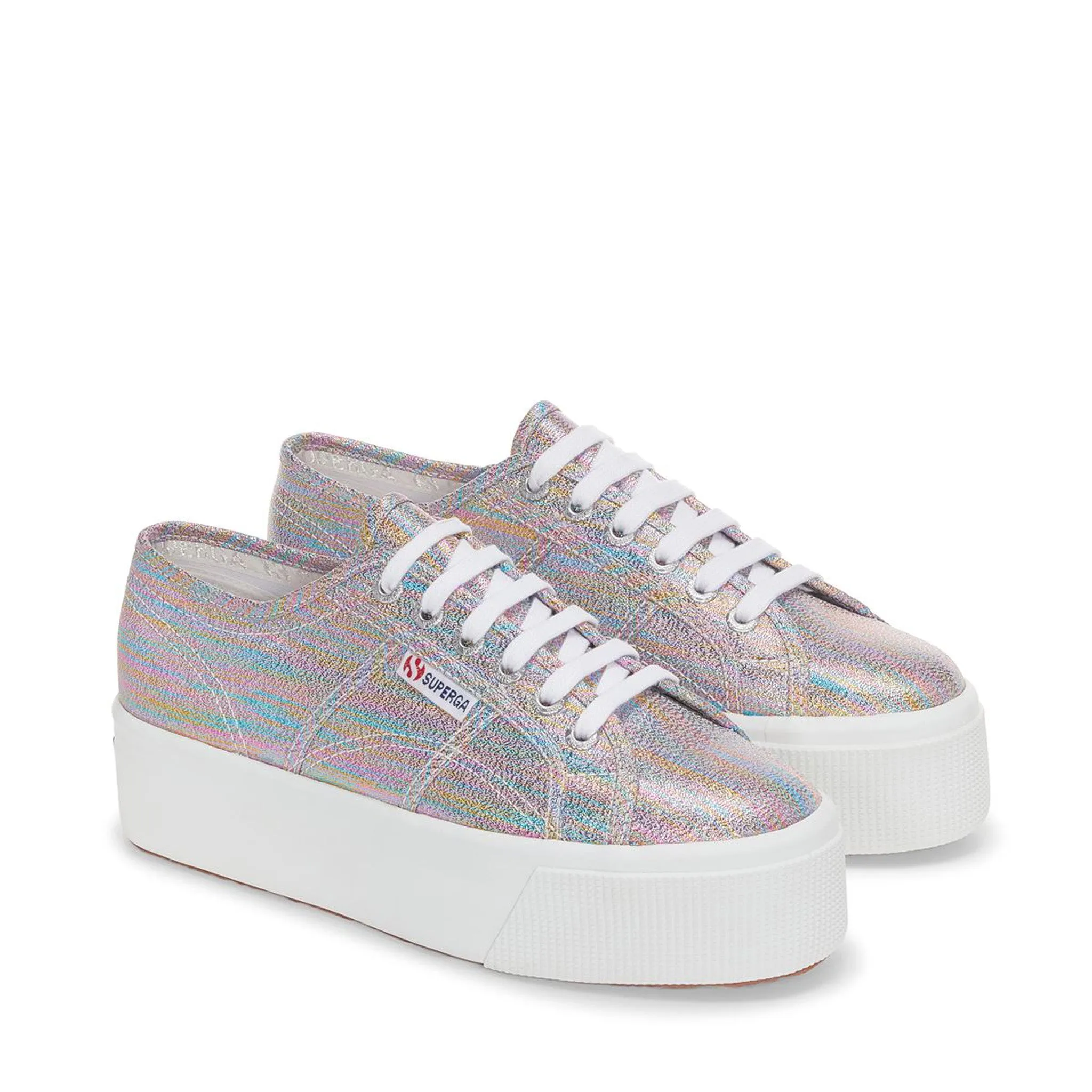 2790 Multicolor Shot Lame Sneakers - White Multicolors