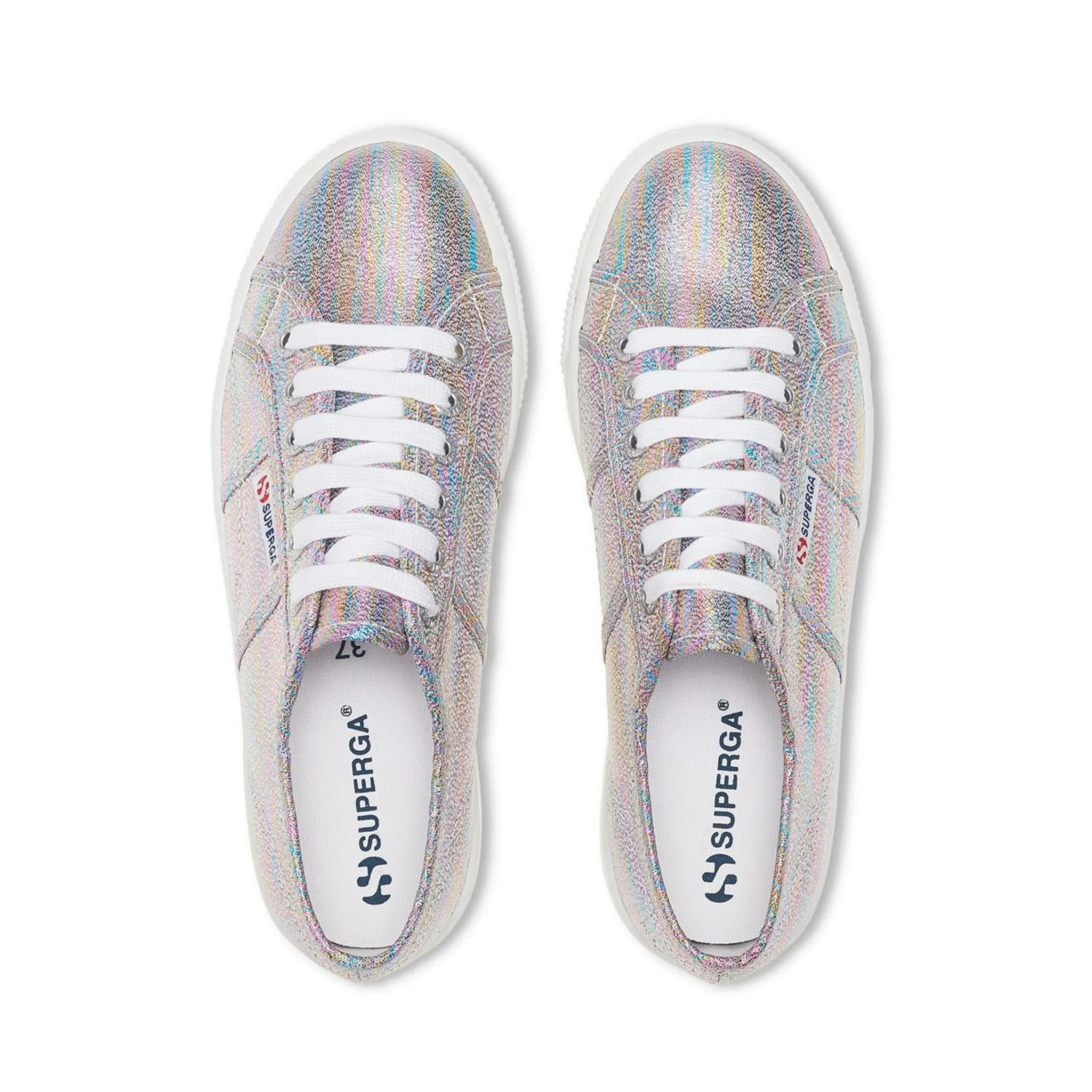 2790 Multicolor Shot Lame Sneakers - White Multicolors