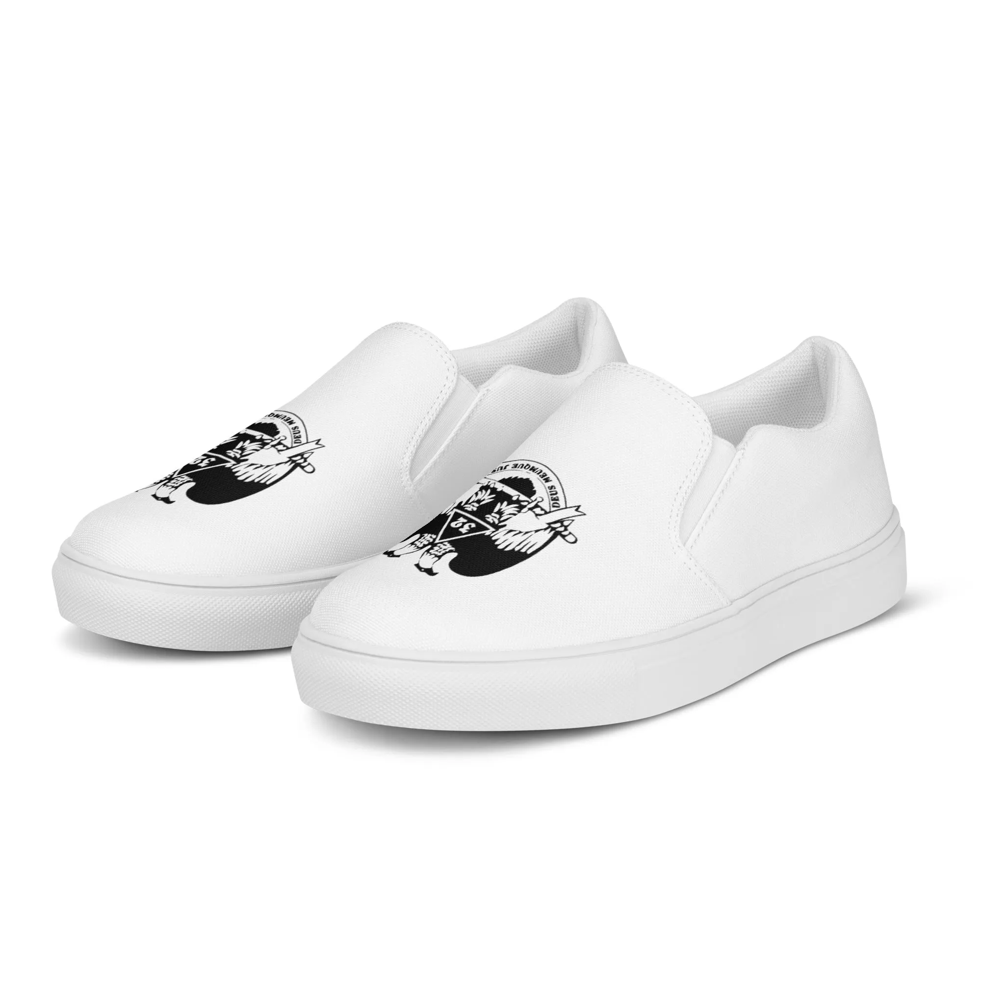 32nd Degree Scottish Rite Sneaker - Wings Down Slip-on Canvas