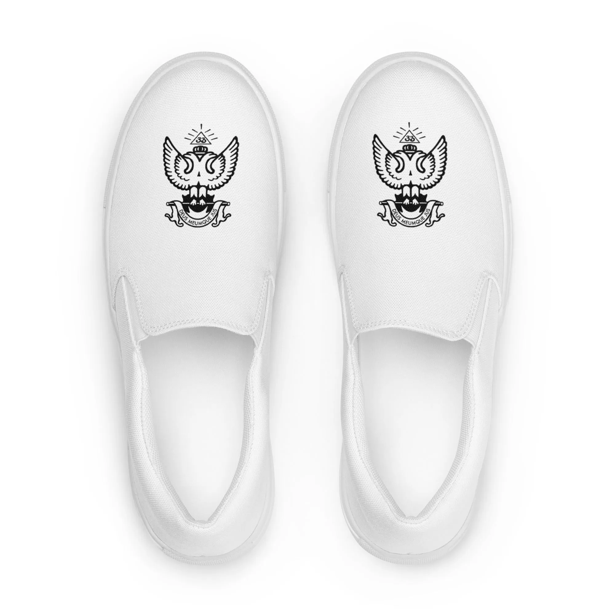 33rd Degree Scottish Rite Sneaker - Wings Up Slip-On Canvas