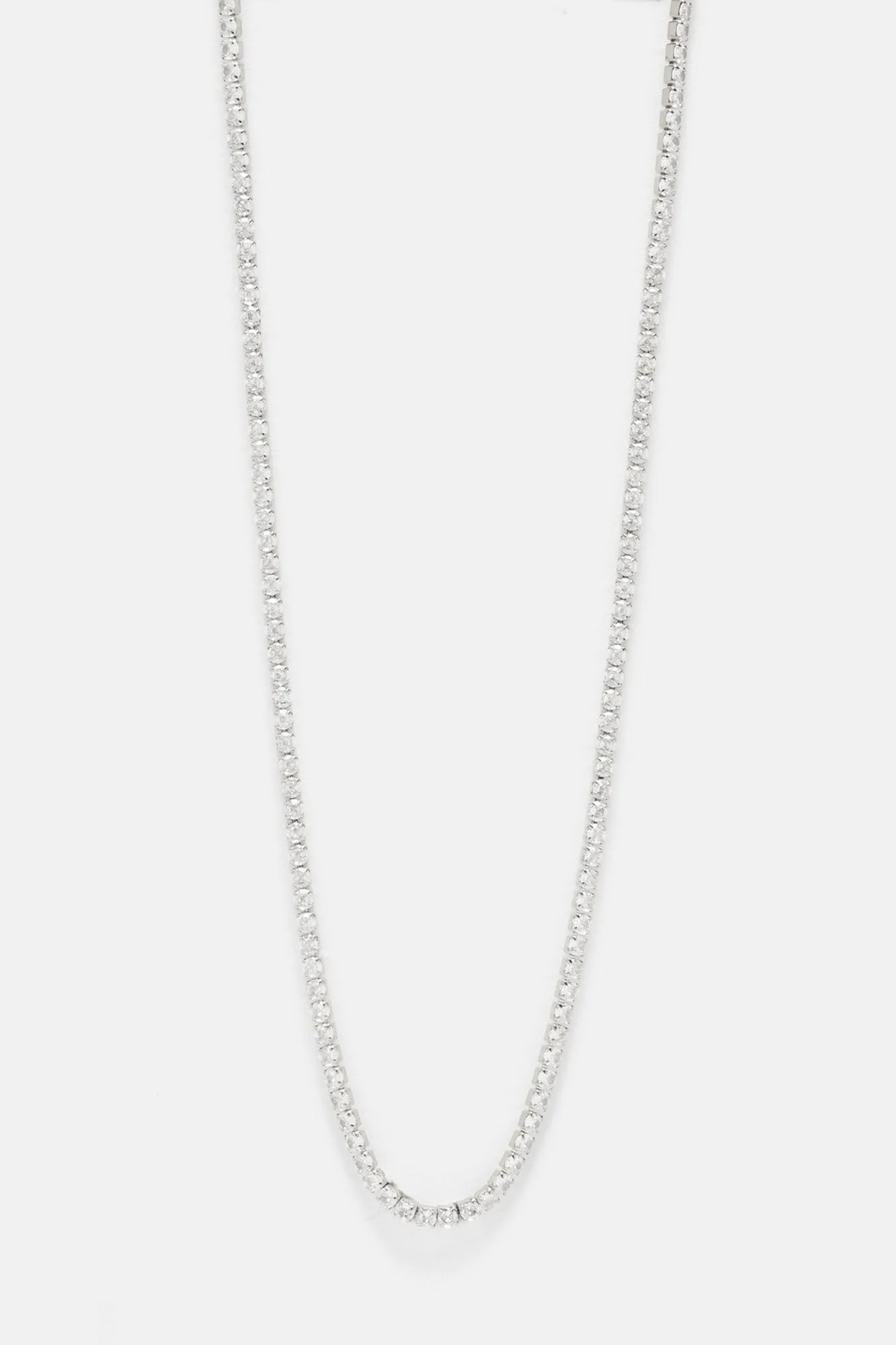 3mm Premium 18″ Tennis Chain Necklace - Silver