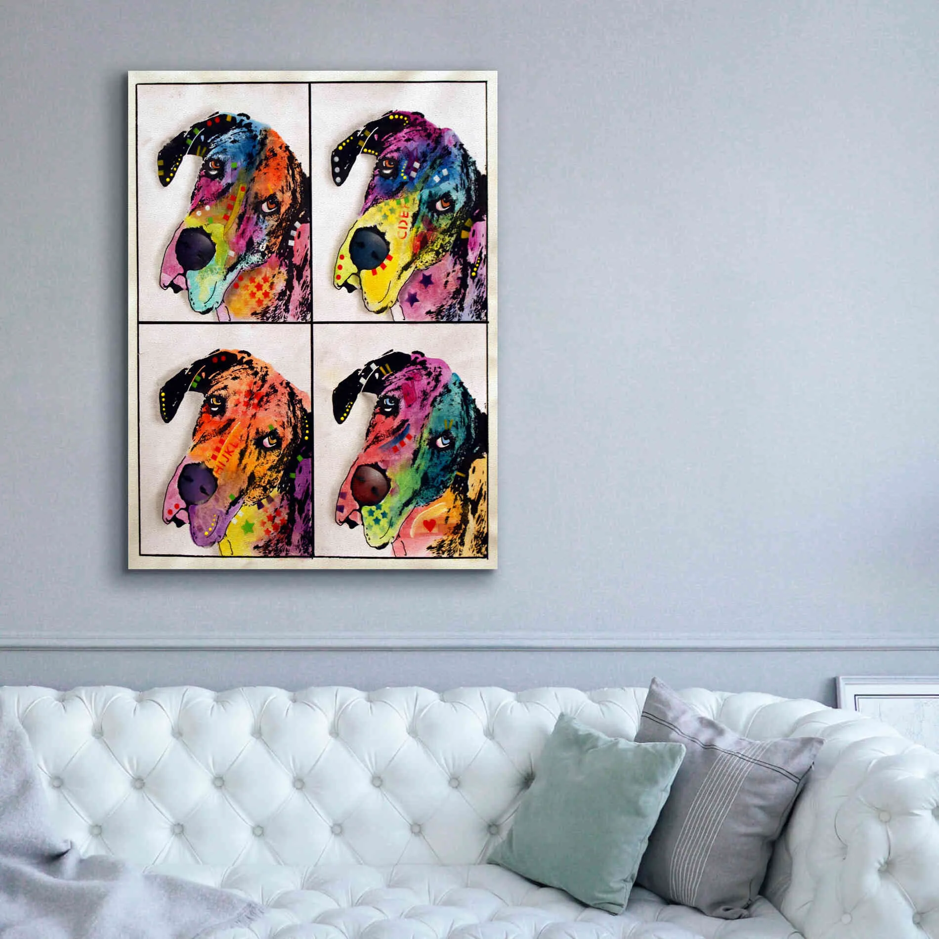 '4 Danes' by Dean Russo, Giclee Canvas Wall Art