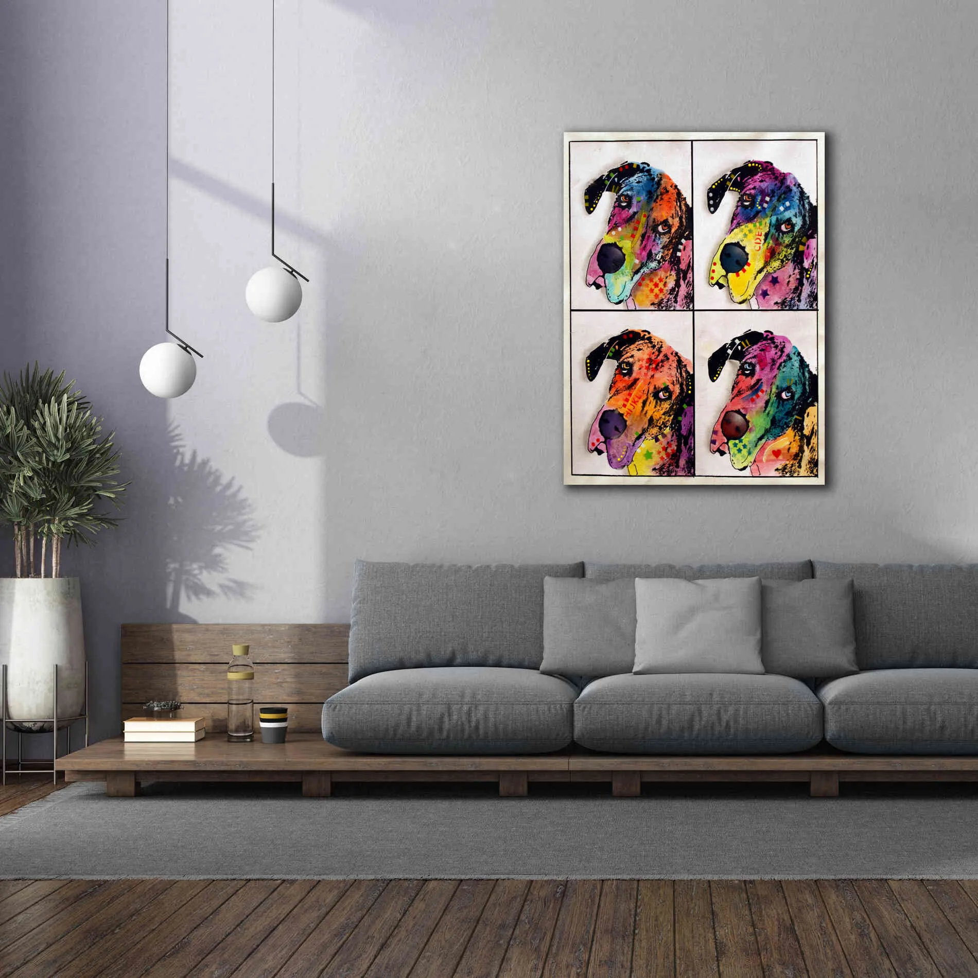 '4 Danes' by Dean Russo, Giclee Canvas Wall Art