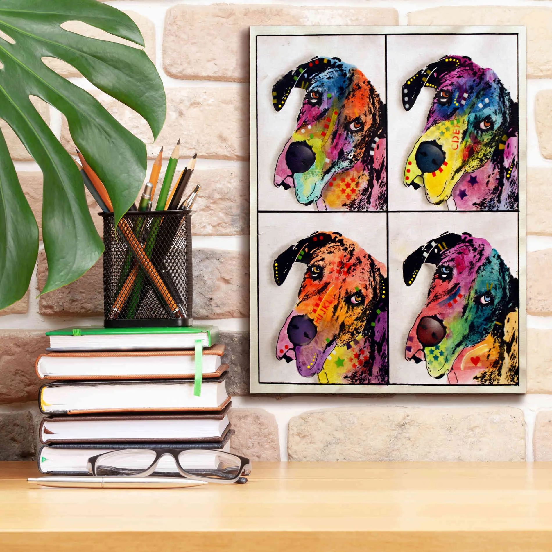 '4 Danes' by Dean Russo, Giclee Canvas Wall Art