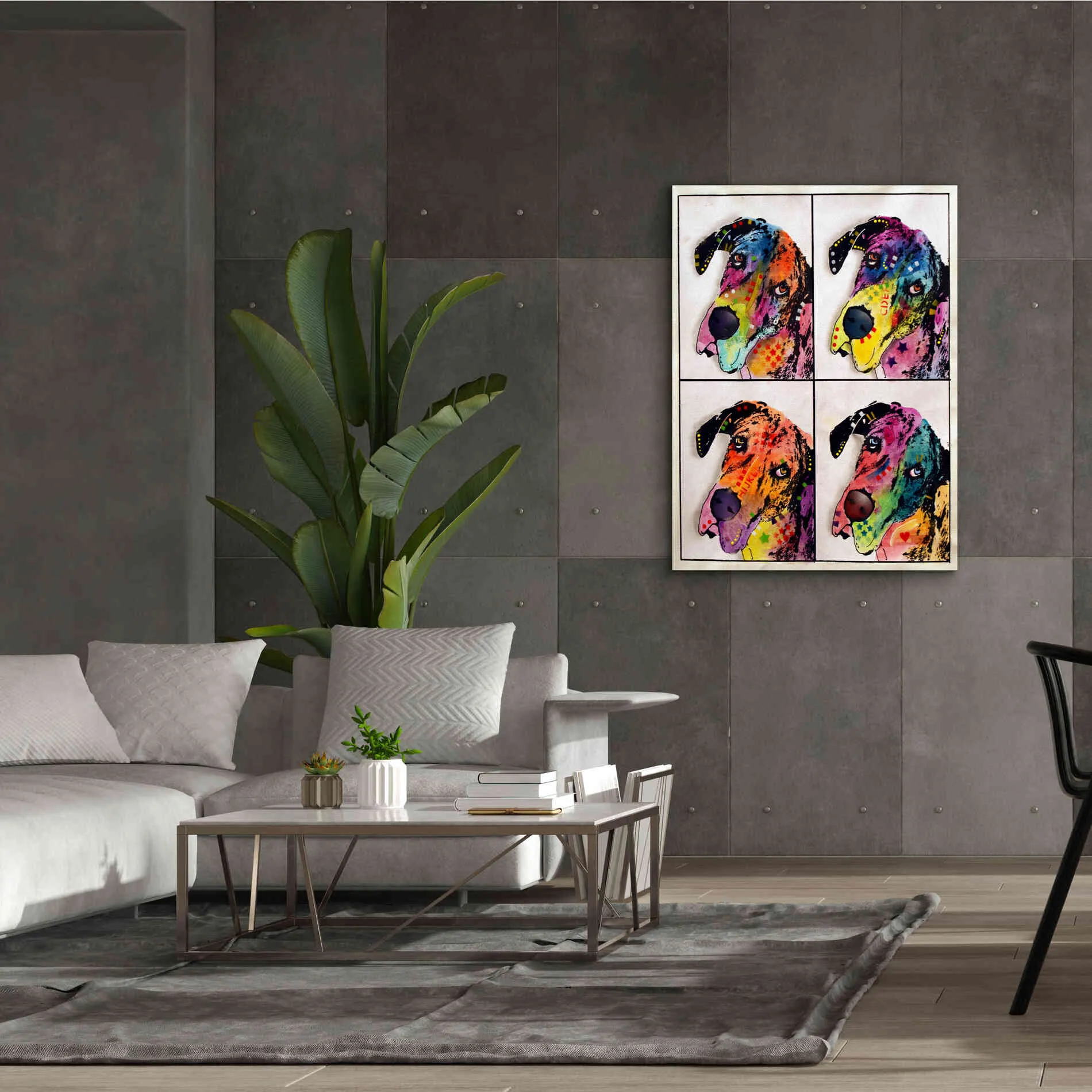 '4 Danes' by Dean Russo, Giclee Canvas Wall Art