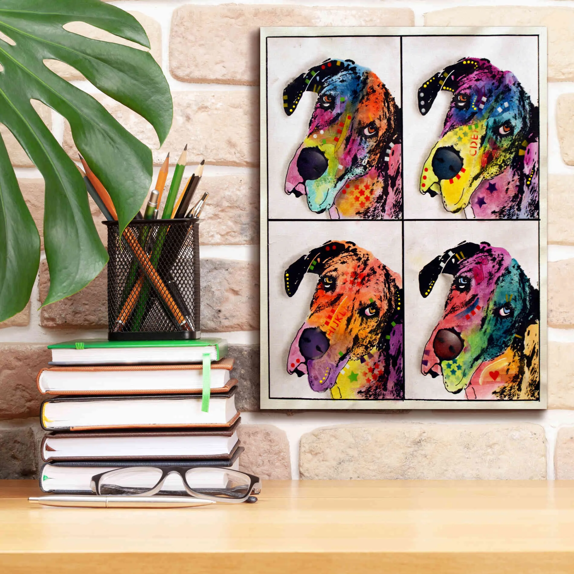 '4 Danes' by Dean Russo, Giclee Canvas Wall Art