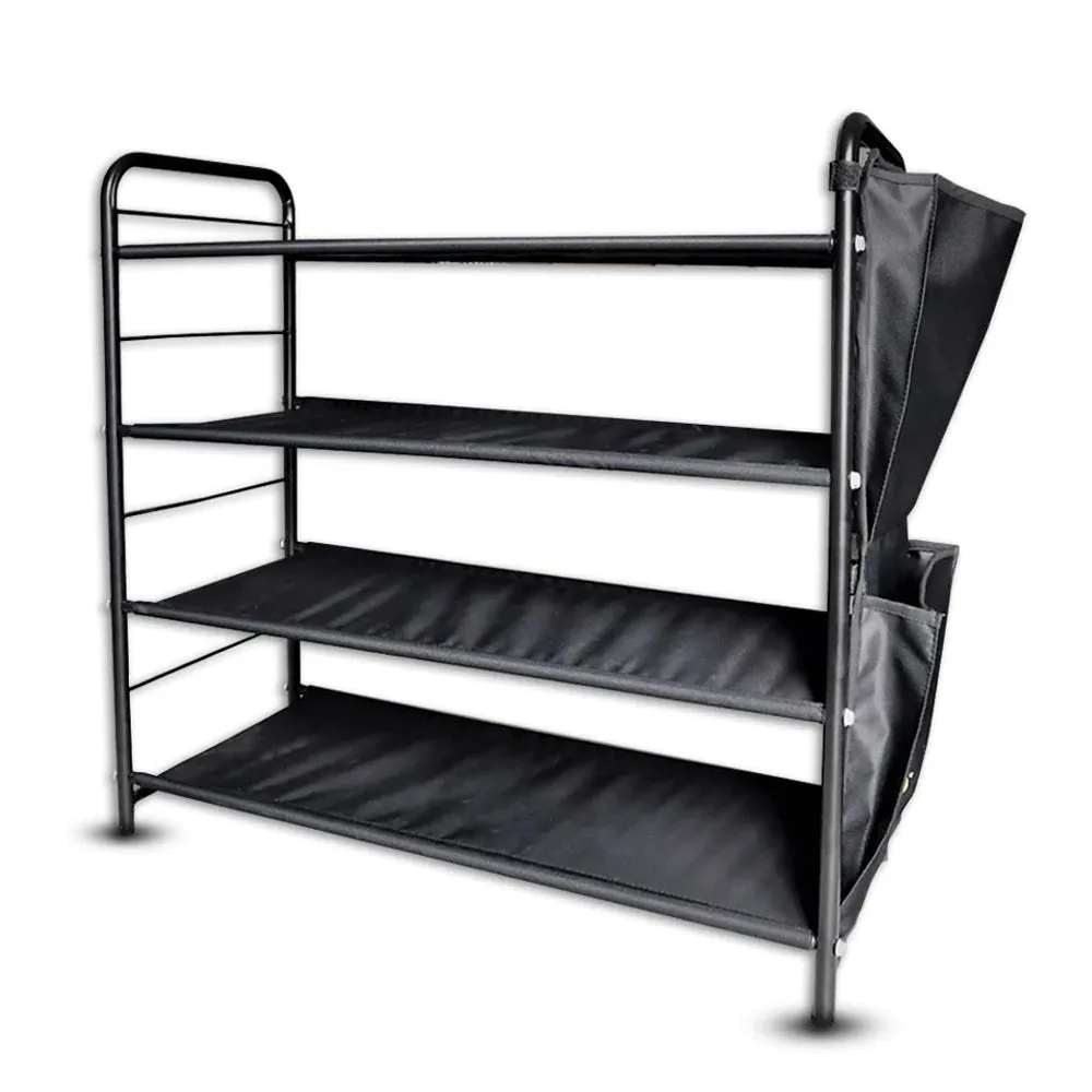 4 Tier Shoe Rack - Grey