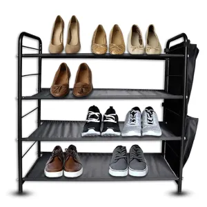 4 Tier Shoe Rack - Grey