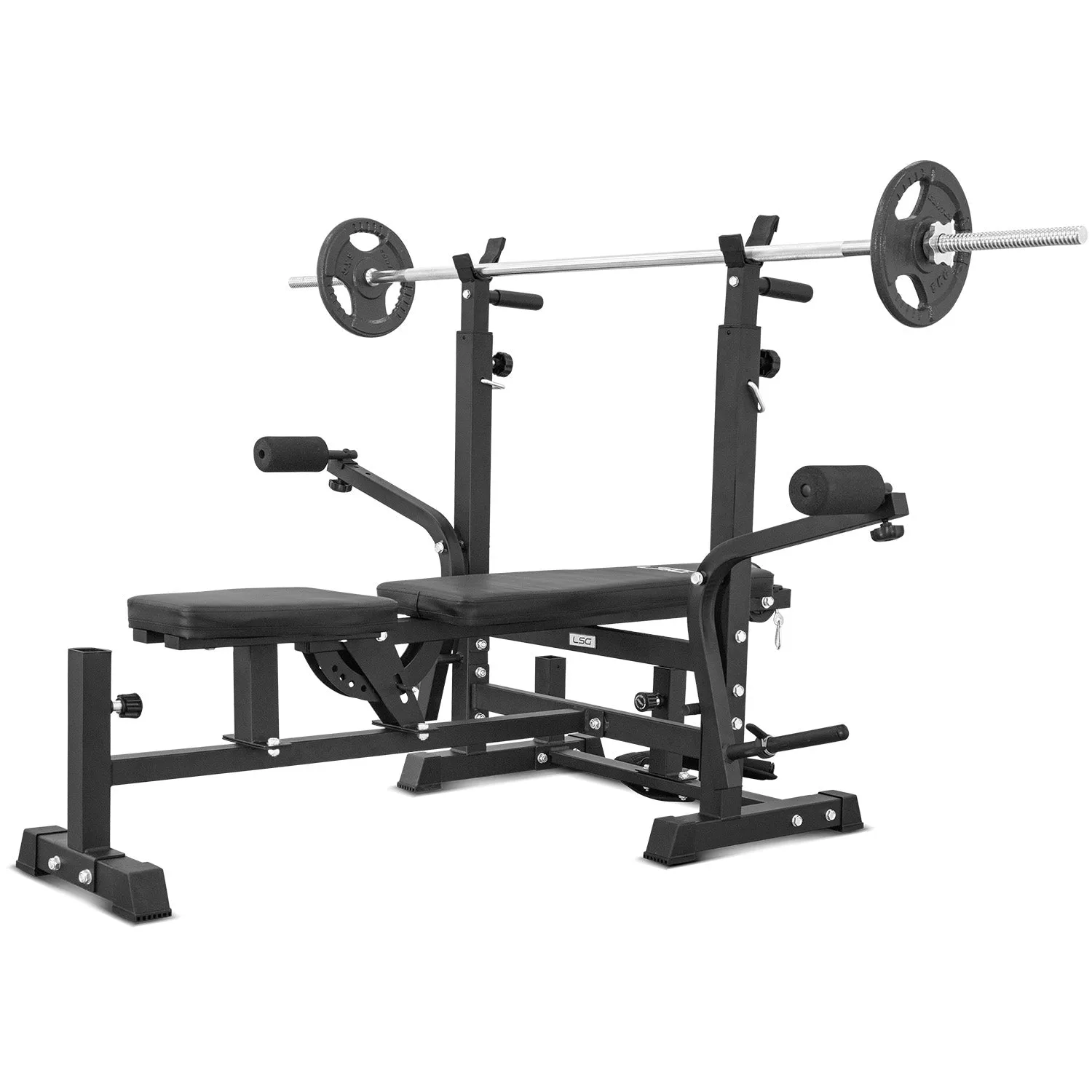 6-in-1 Adjustable Multi-function Bench Press with Leg Extension