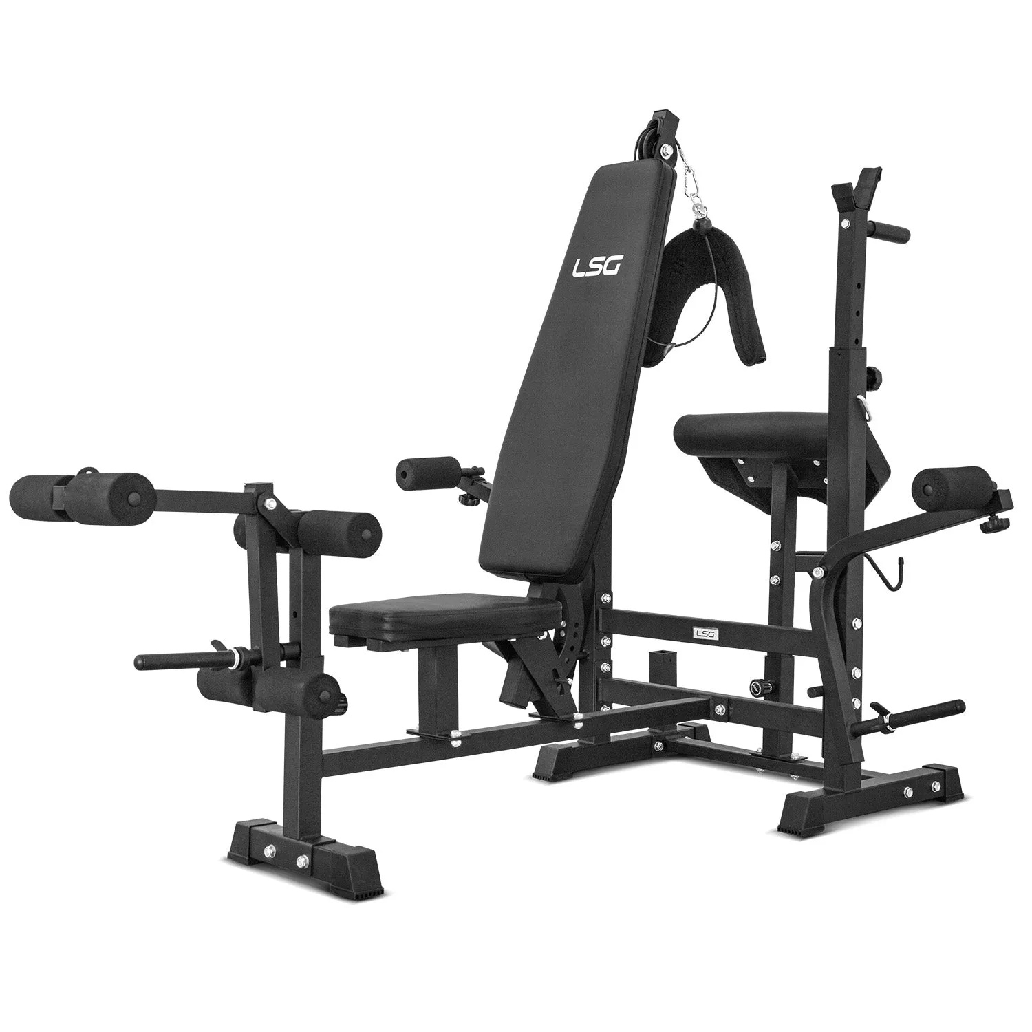 6-in-1 Adjustable Multi-function Bench Press with Leg Extension