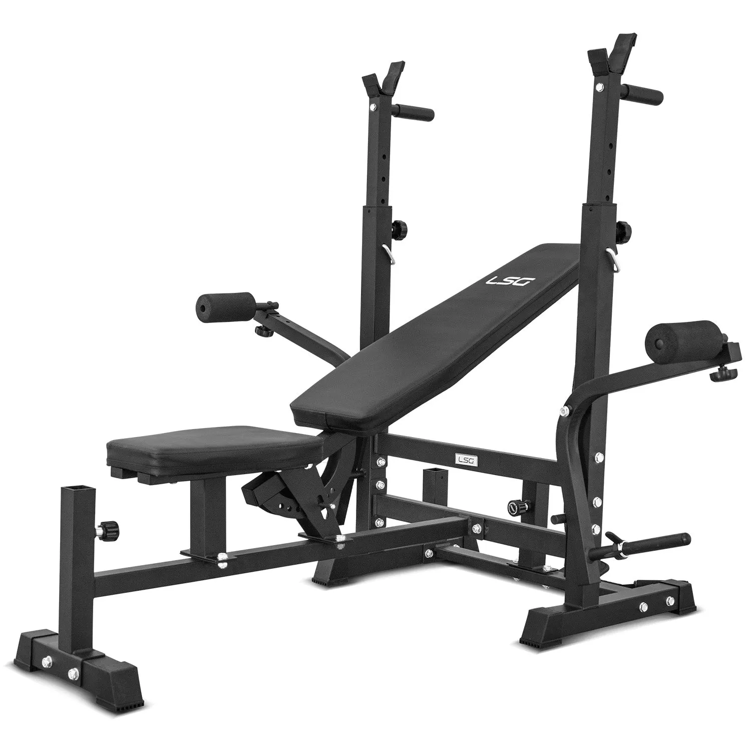 6-in-1 Adjustable Multi-function Bench Press with Leg Extension