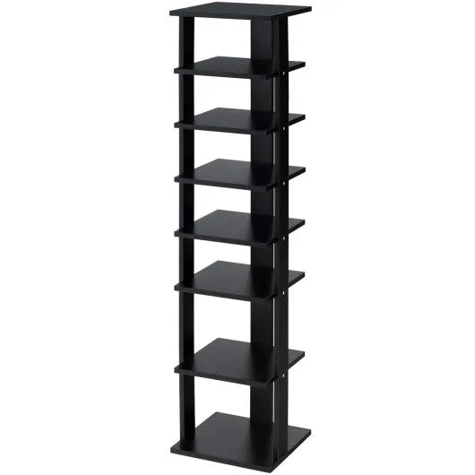 7-Tier Shoe Rack Practical Free Standing Shelves Storage Shelves-Black