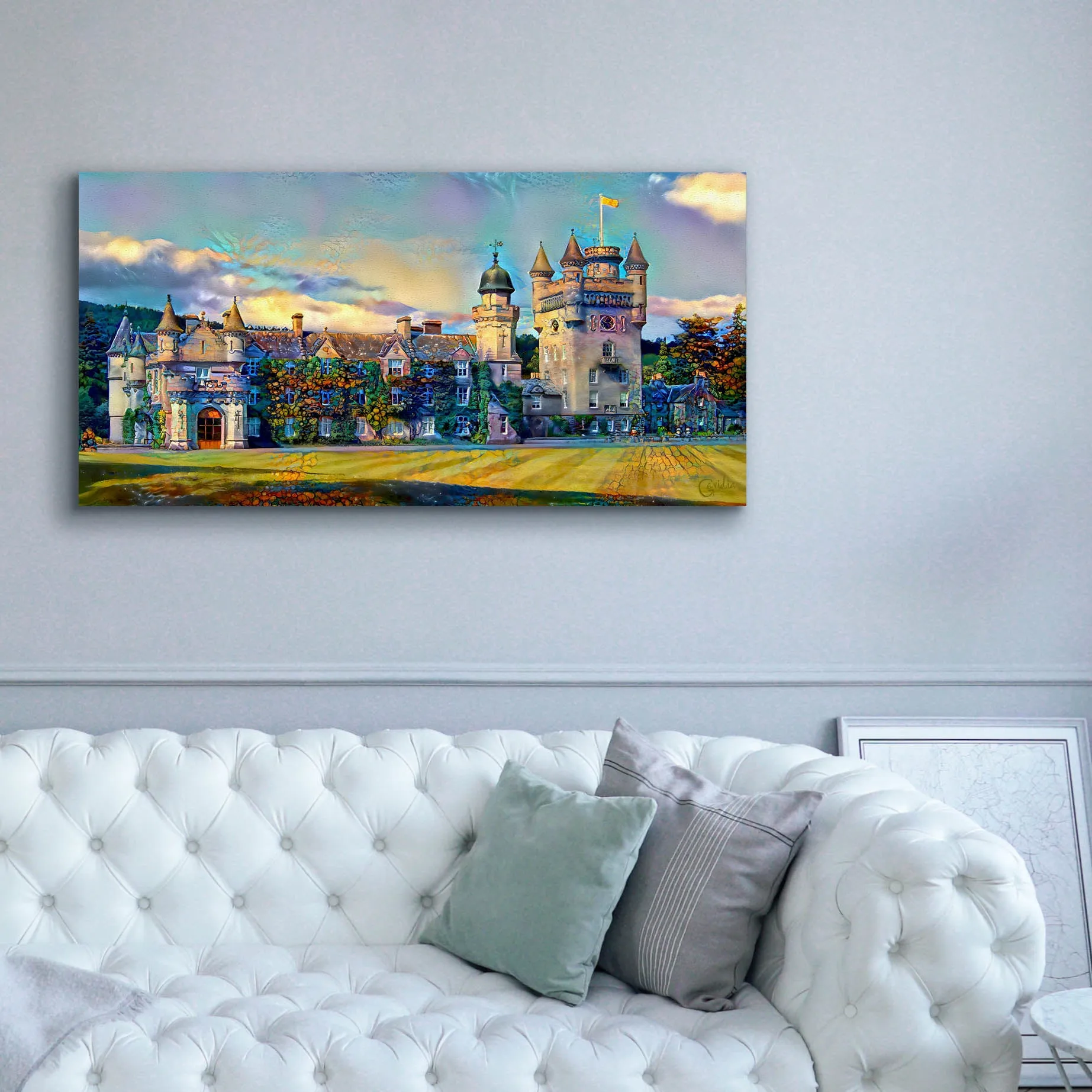 'Aberdeenshire Scotland Balmoral Castle' by Pedro Gavidia, Canvas Wall Art