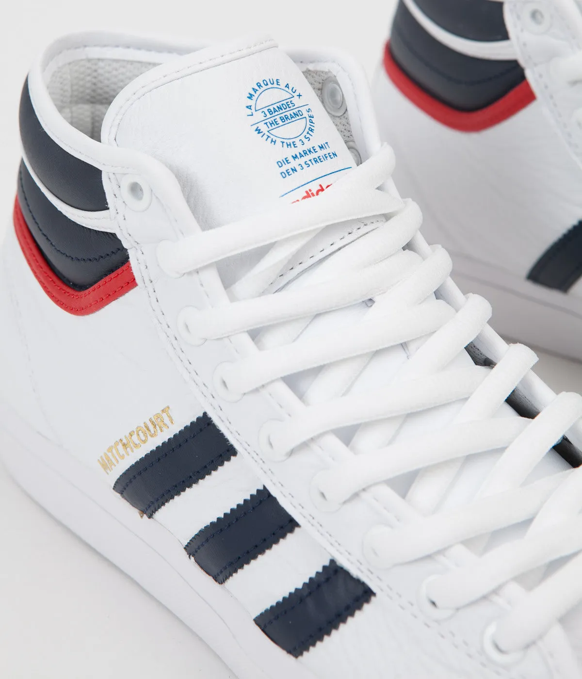 Adidas Matchcourt High RX2 Shoes - White / Collegiate Navy / Scarlet