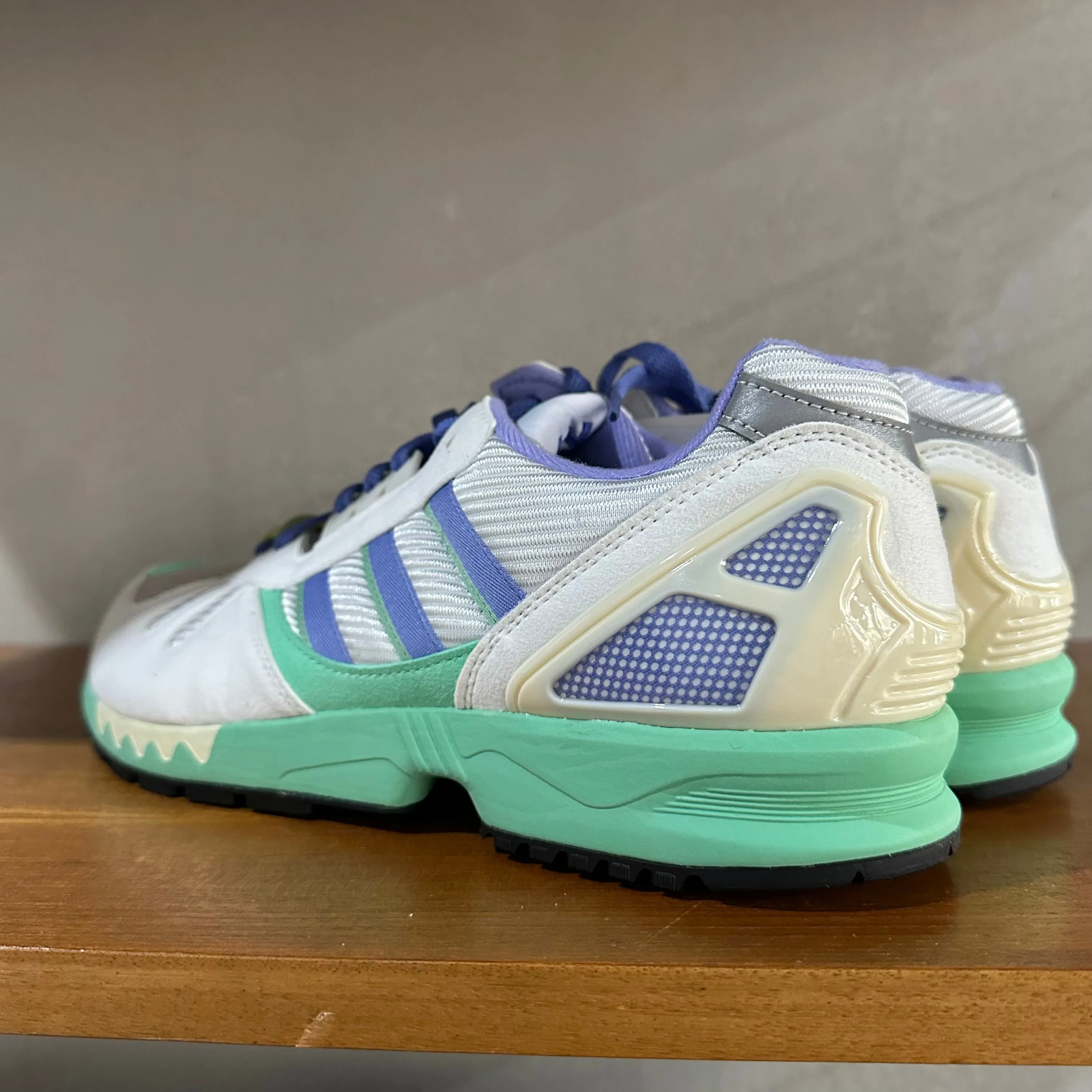 adidas ZX 7000 OG Trainers White / Lilac / Green - UK 9.5