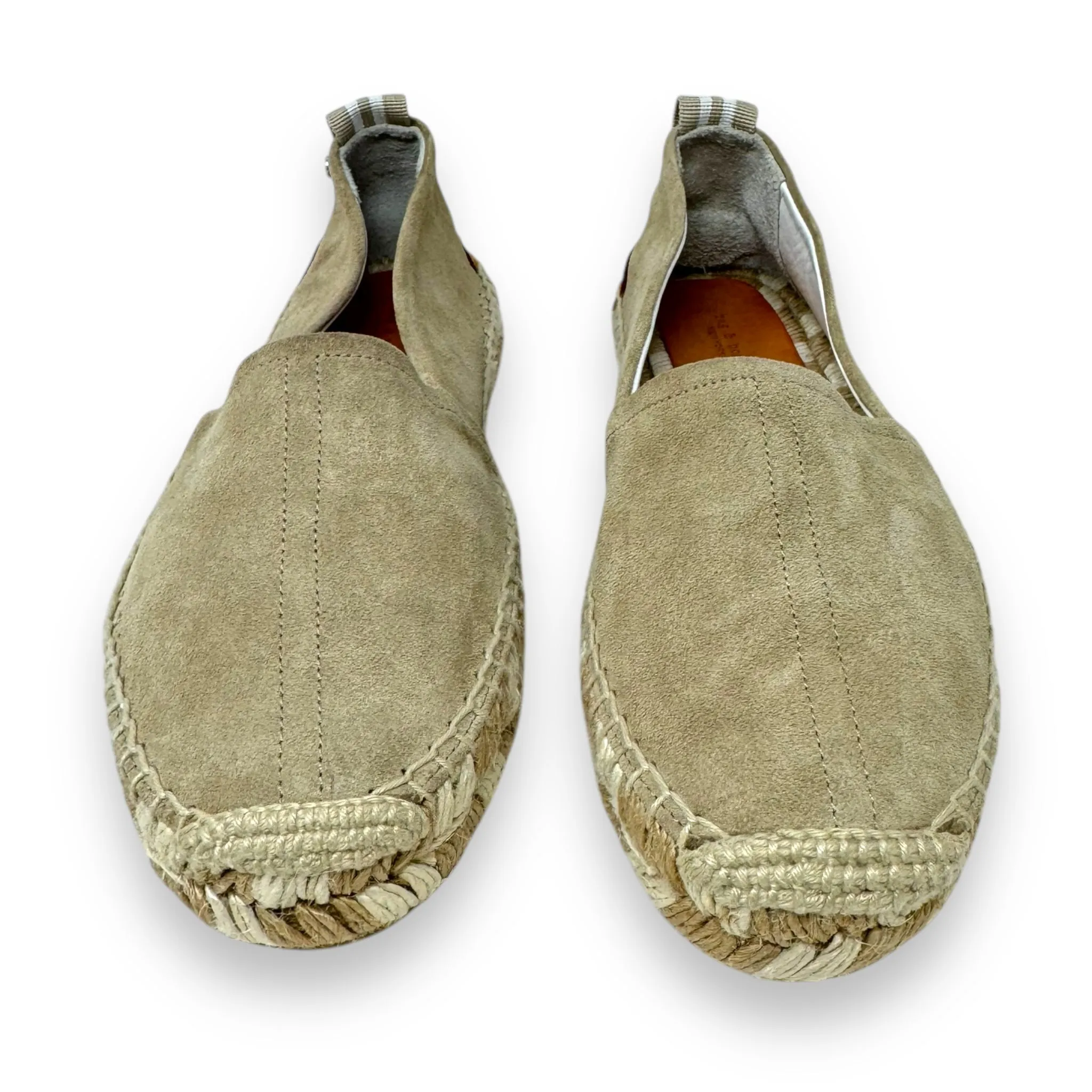 Adria Suede Espadrille Shoes Flats By Rag And Bone In Beige, Size: 7.5