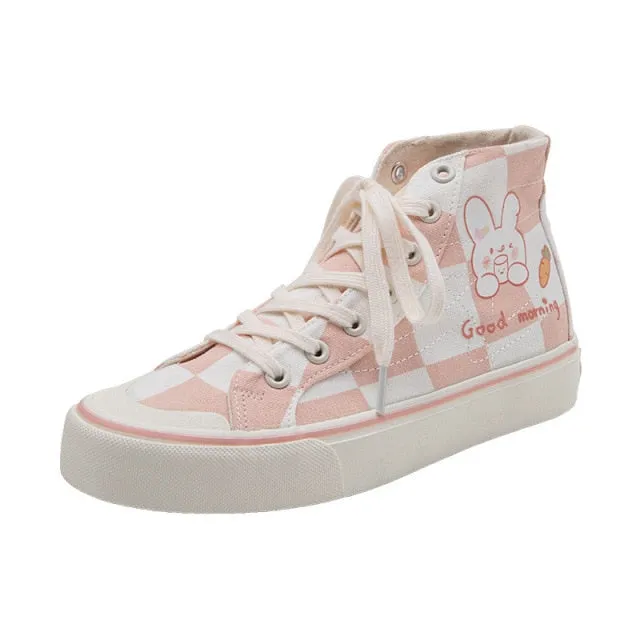 Advbridge Kawaii Shoes Women's Sneakers Sports Japanese Sweet Lolita Cute Girl Pink Students Canvas Platform Causal Female