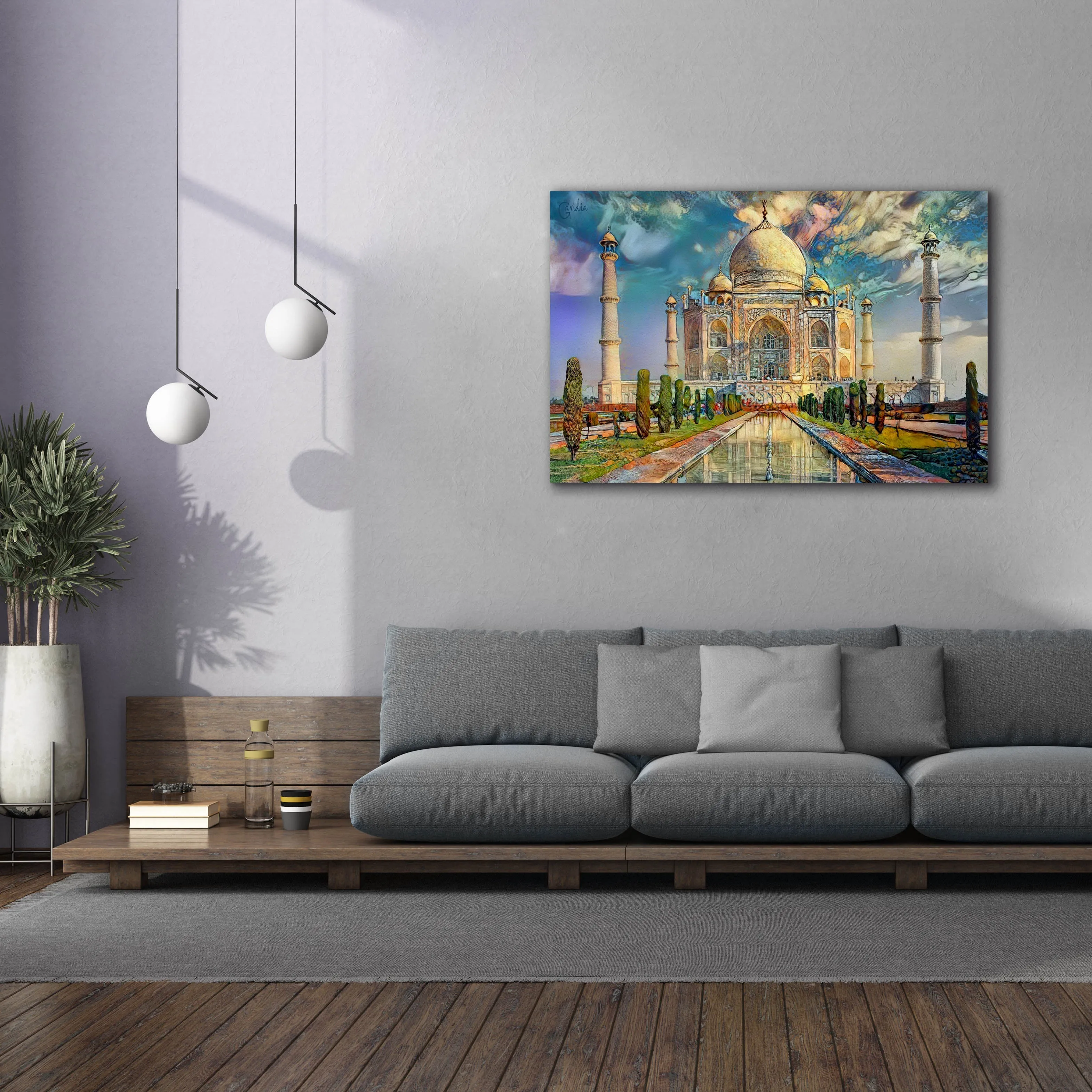 'Agra Uttar Pradesh India Taj Mahal' by Pedro Gavidia, Canvas Wall Art