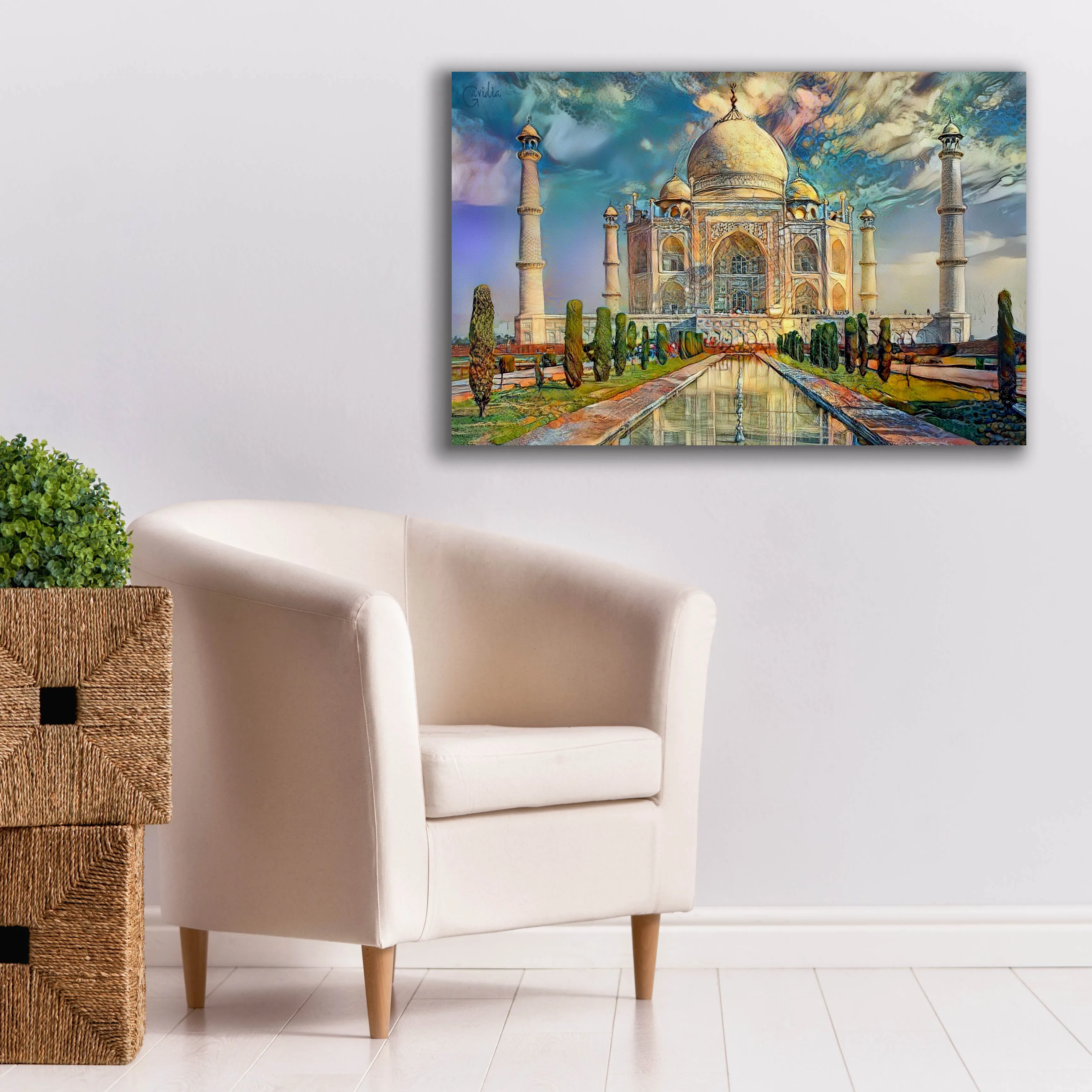 'Agra Uttar Pradesh India Taj Mahal' by Pedro Gavidia, Canvas Wall Art