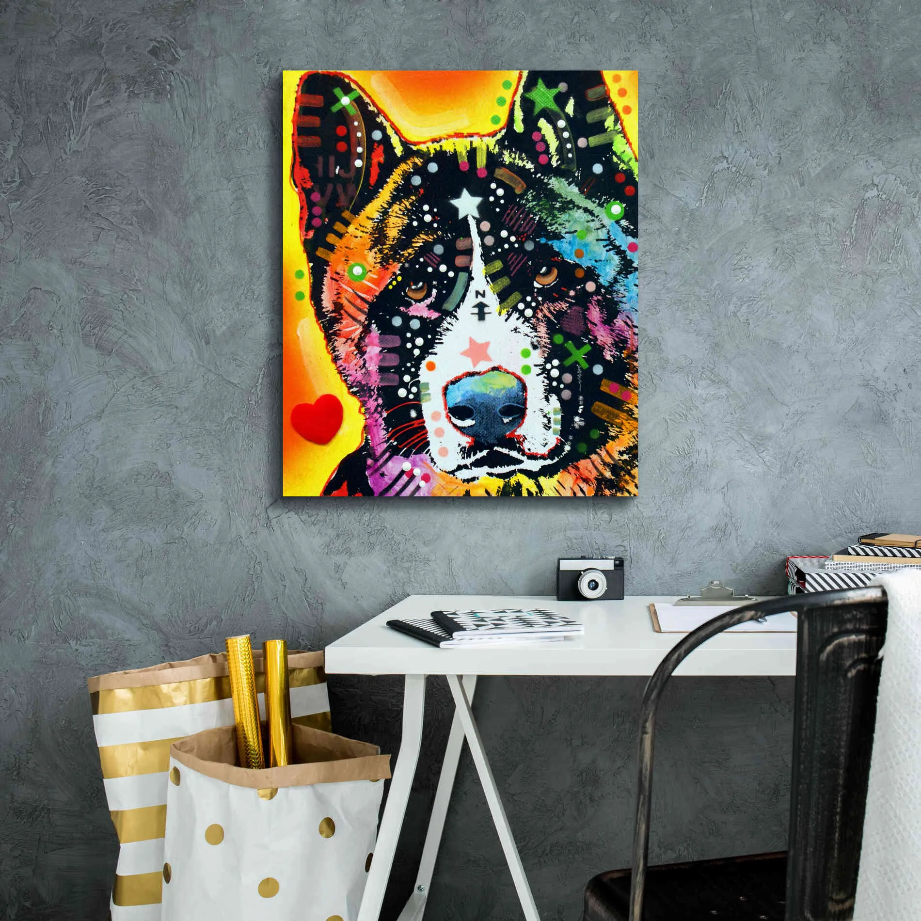 'Akita 1' by Dean Russo, Giclee Canvas Wall Art