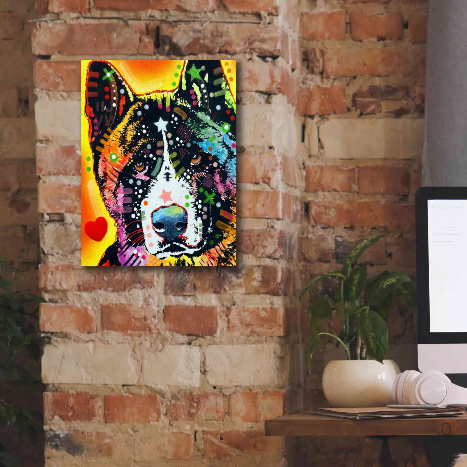 'Akita 1' by Dean Russo, Giclee Canvas Wall Art