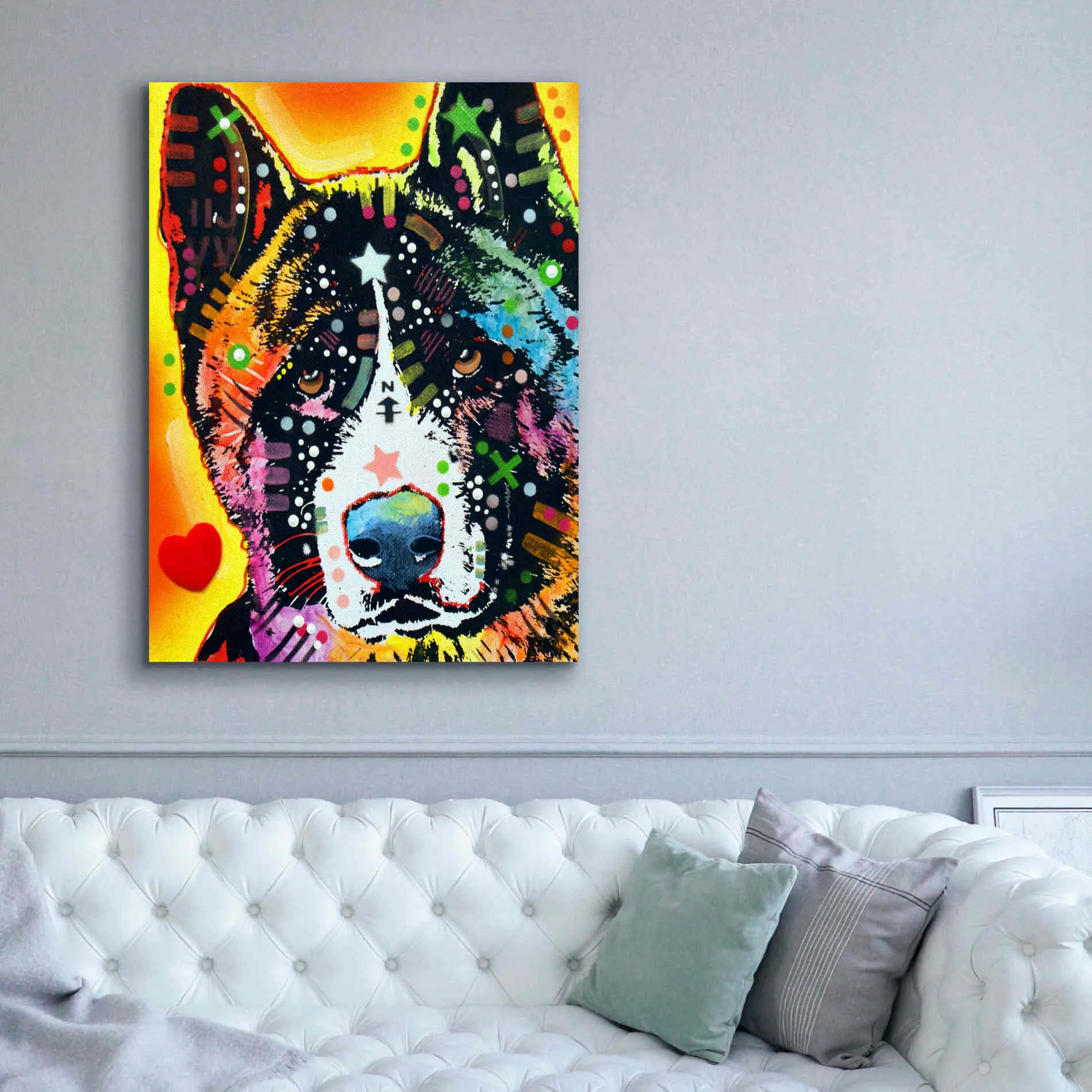 'Akita 1' by Dean Russo, Giclee Canvas Wall Art