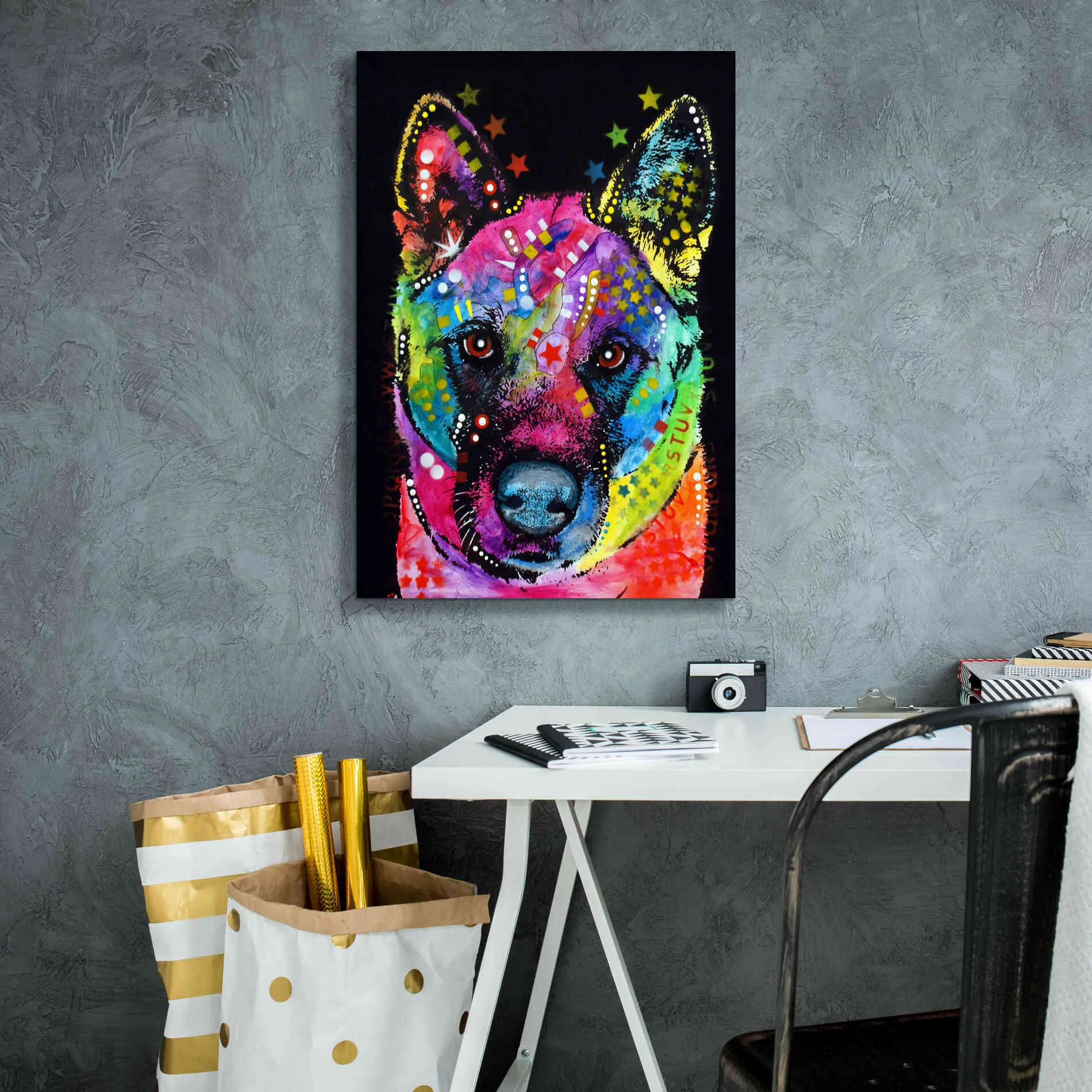 'Akita 2' by Dean Russo, Giclee Canvas Wall Art