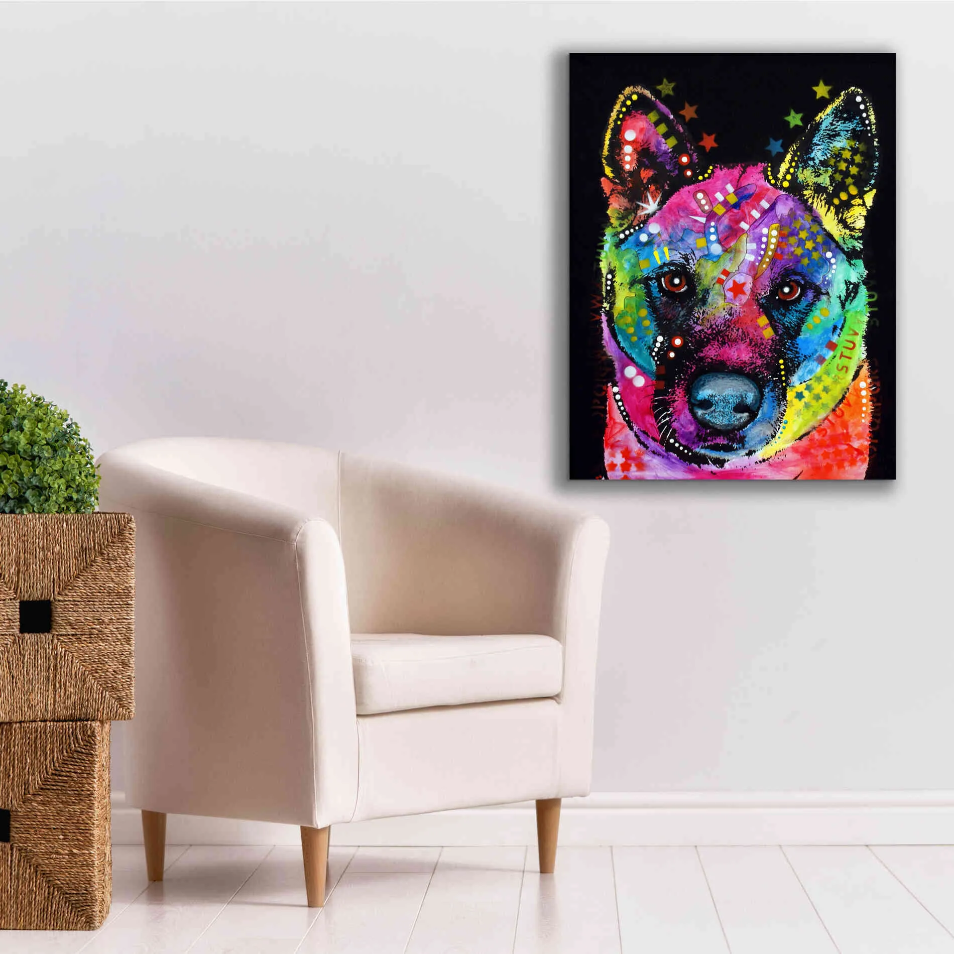 'Akita 2' by Dean Russo, Giclee Canvas Wall Art