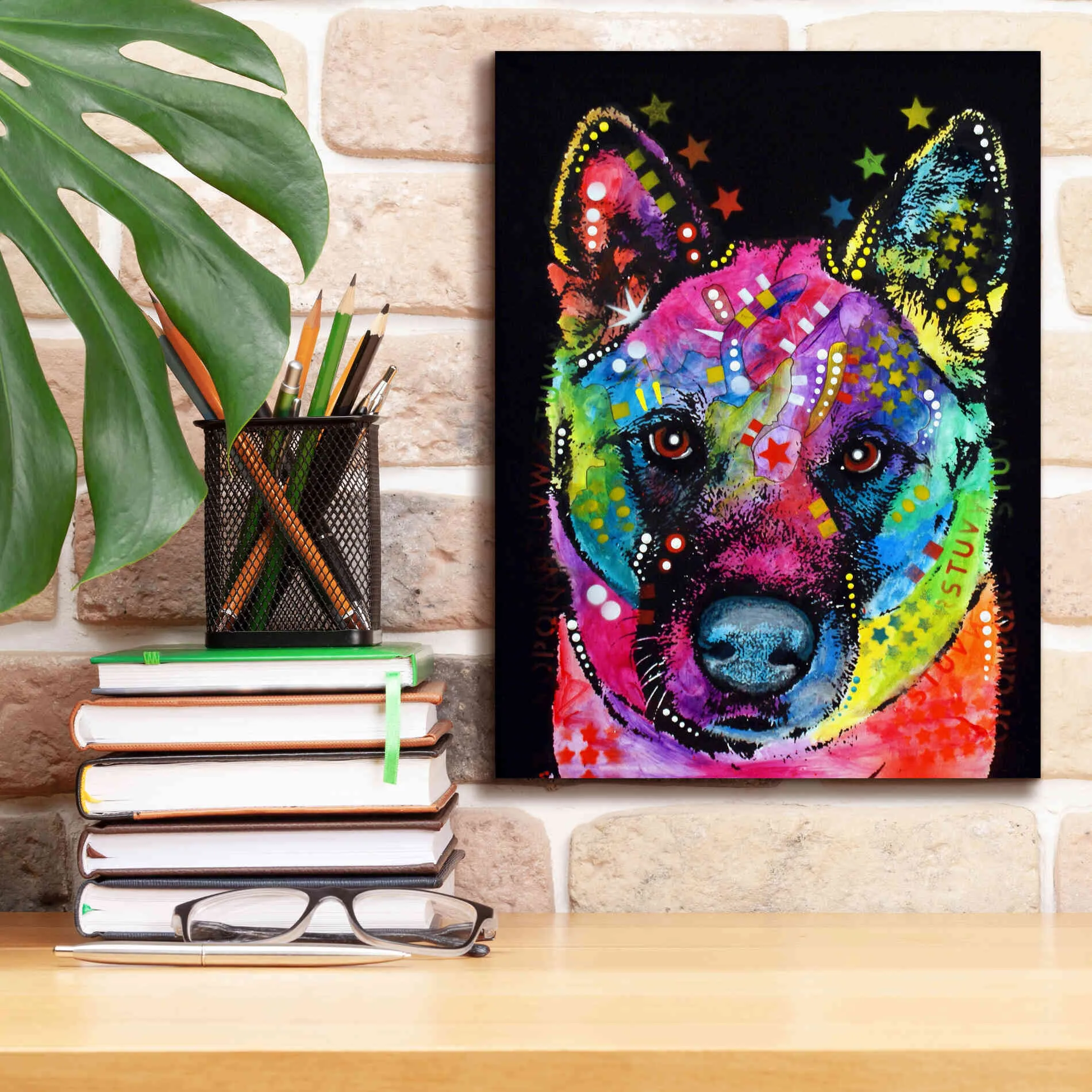 'Akita 2' by Dean Russo, Giclee Canvas Wall Art