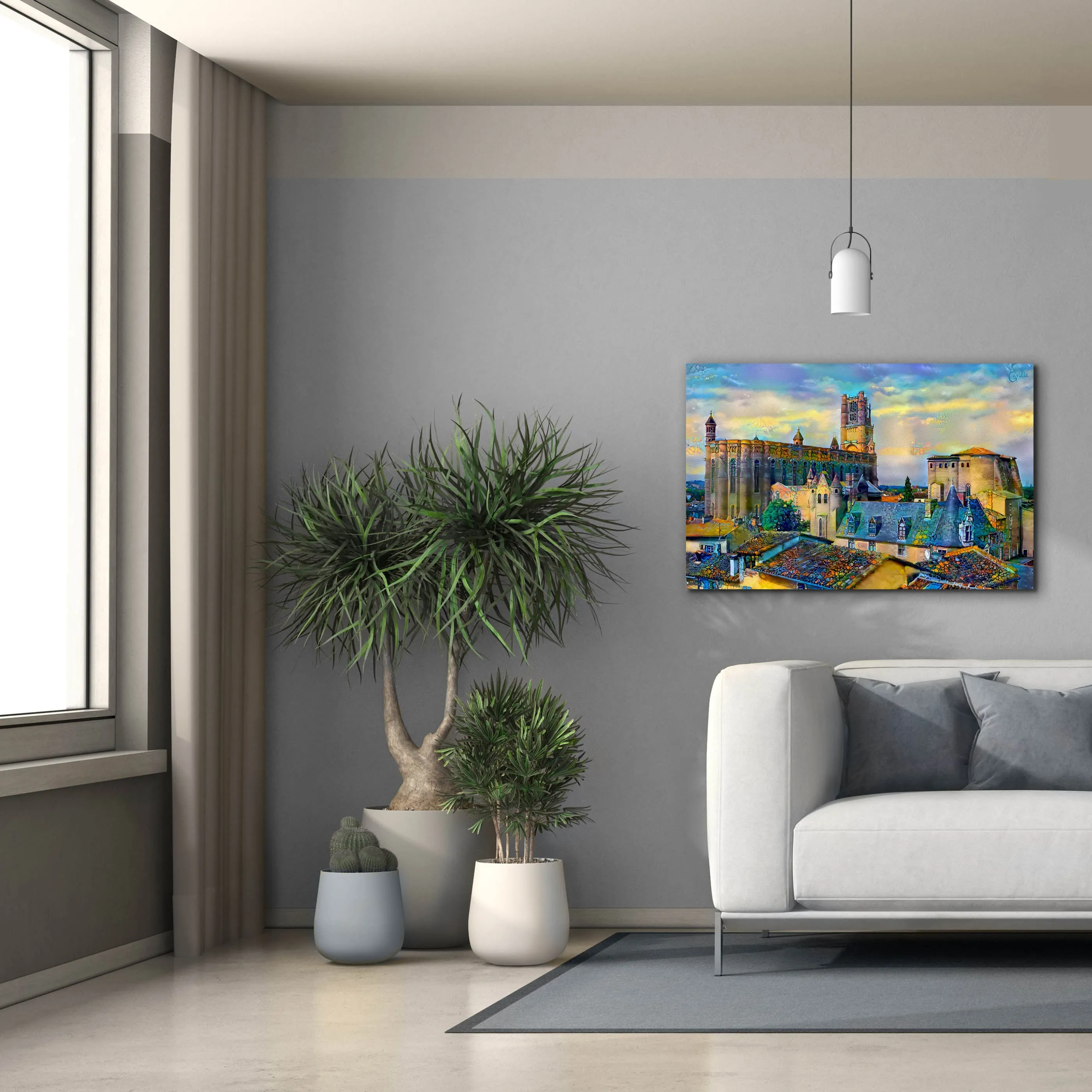 'Albi France Cathedral Basilica of Saint Cecilia' by Pedro Gavidia, Canvas Wall Art