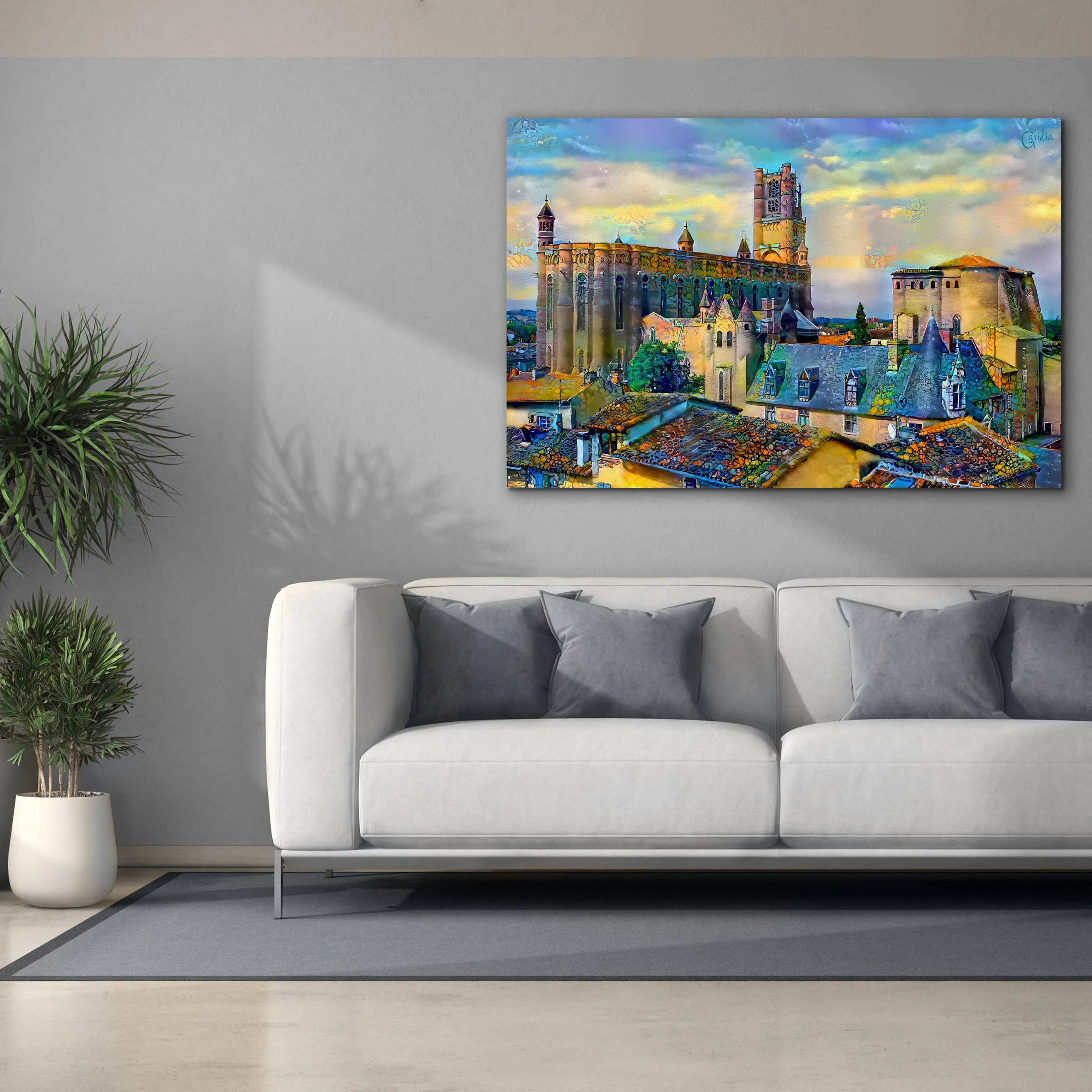 'Albi France Cathedral Basilica of Saint Cecilia' by Pedro Gavidia, Canvas Wall Art