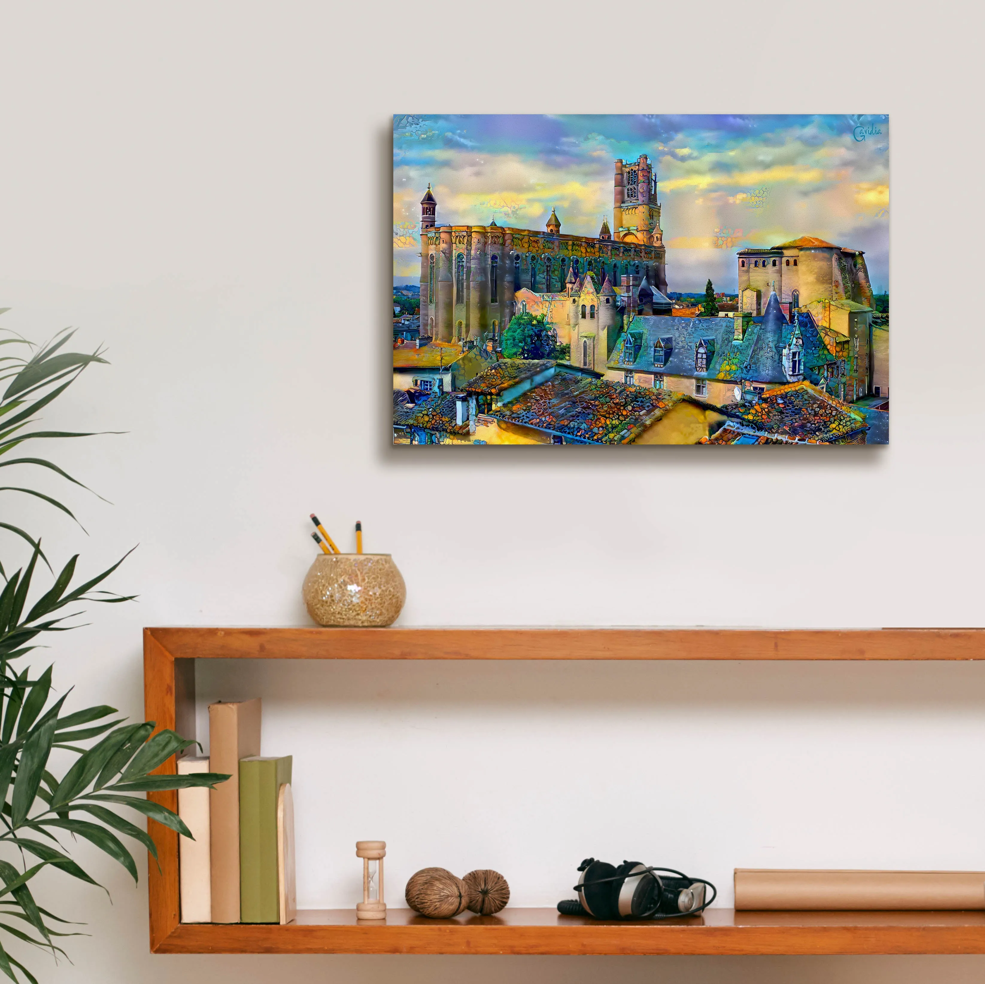 'Albi France Cathedral Basilica of Saint Cecilia' by Pedro Gavidia, Canvas Wall Art