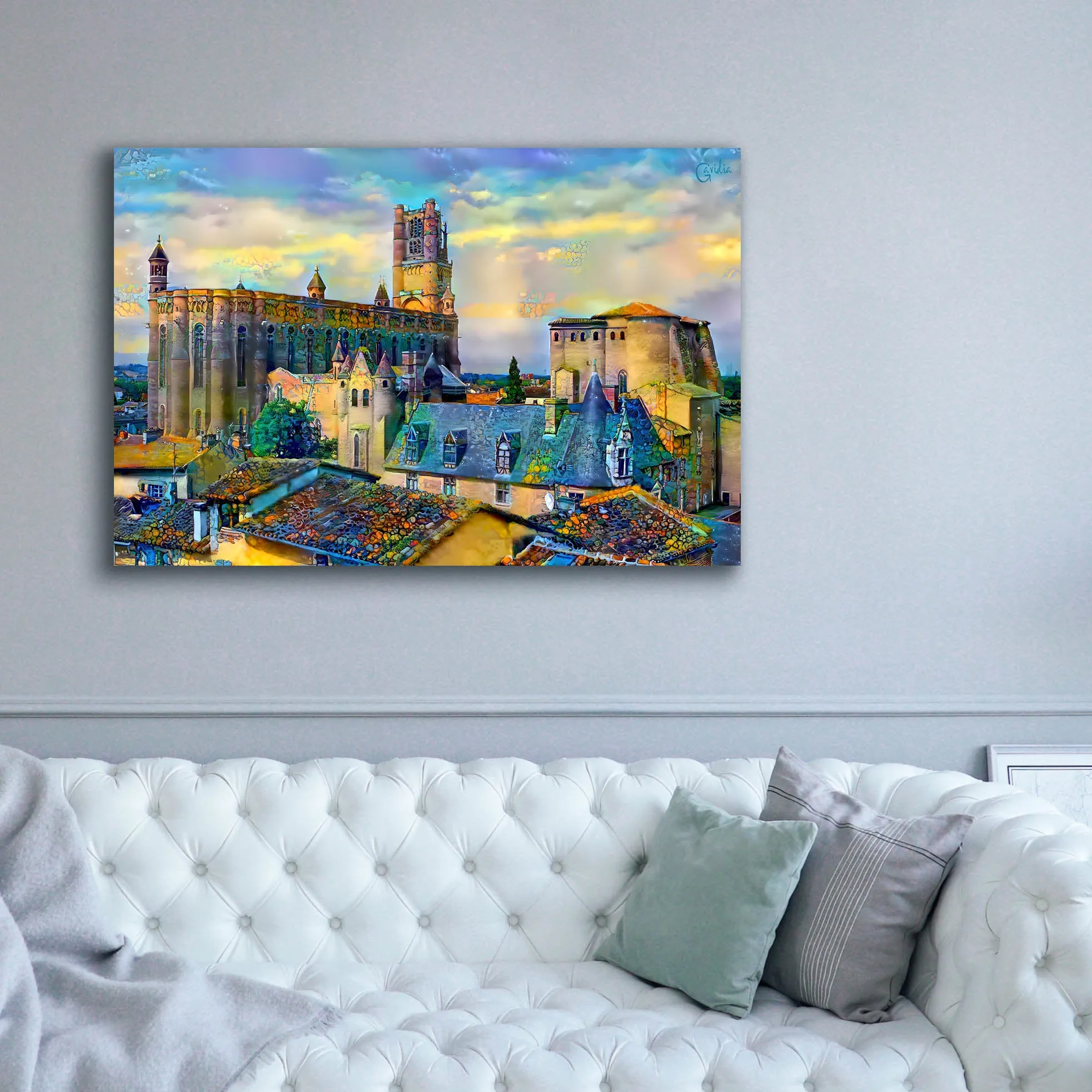 'Albi France Cathedral Basilica of Saint Cecilia' by Pedro Gavidia, Canvas Wall Art