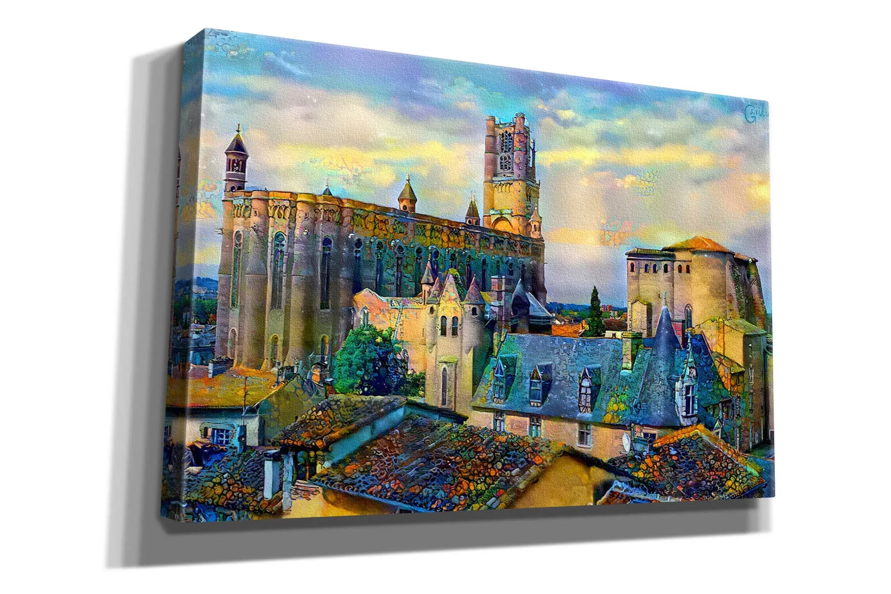 'Albi France Cathedral Basilica of Saint Cecilia' by Pedro Gavidia, Canvas Wall Art