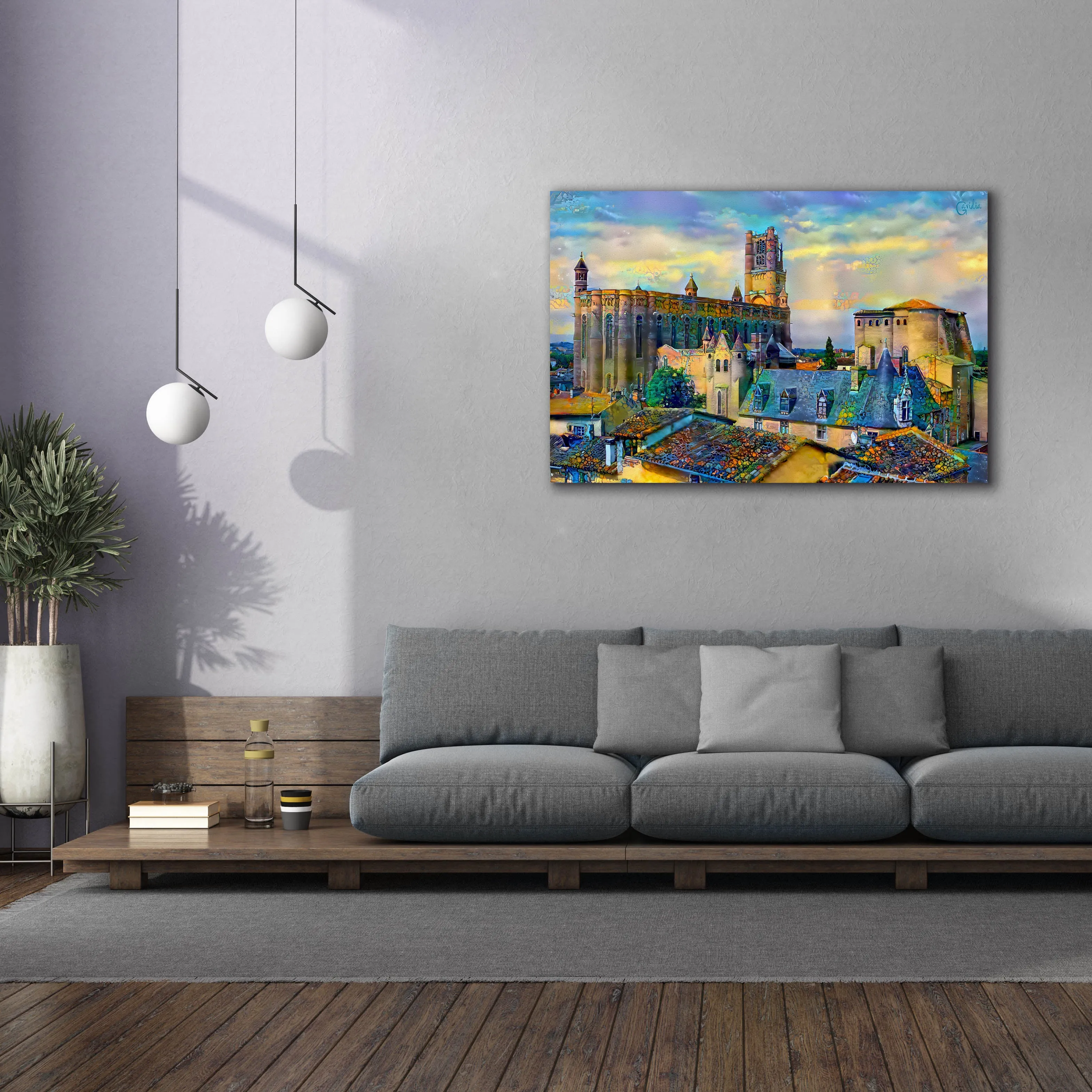 'Albi France Cathedral Basilica of Saint Cecilia' by Pedro Gavidia, Canvas Wall Art