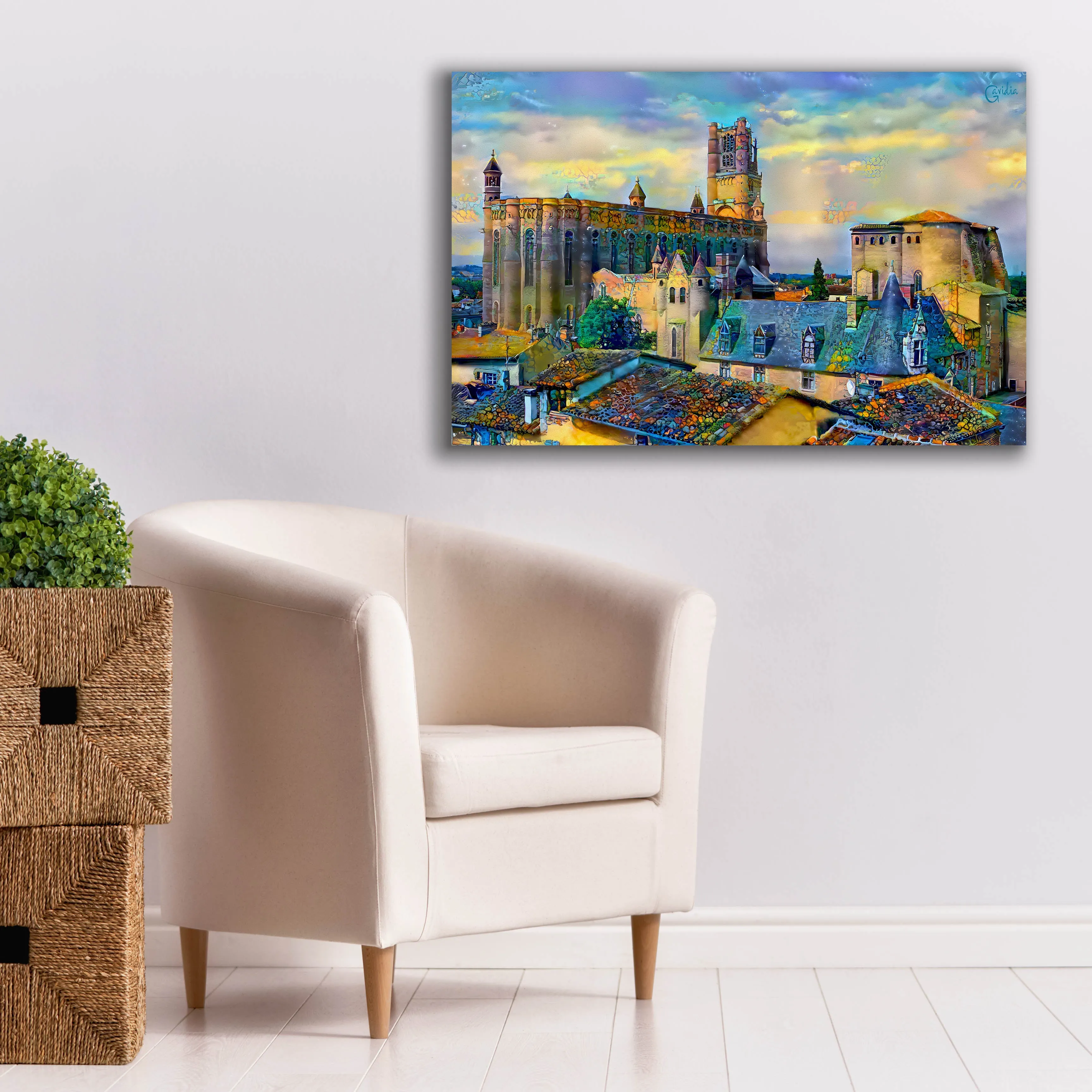 'Albi France Cathedral Basilica of Saint Cecilia' by Pedro Gavidia, Canvas Wall Art