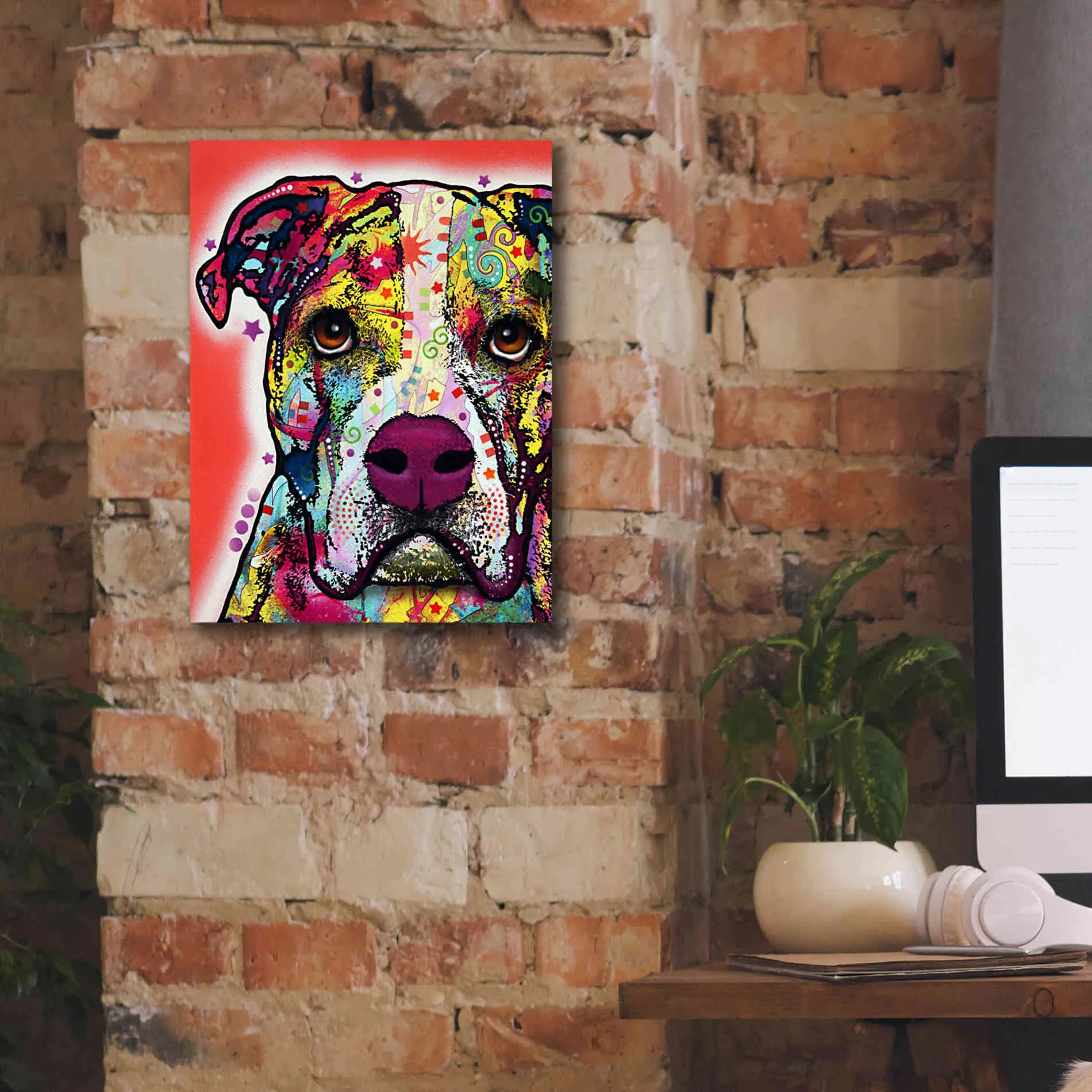 'American Bulldog 1' by Dean Russo, Giclee Canvas Wall Art