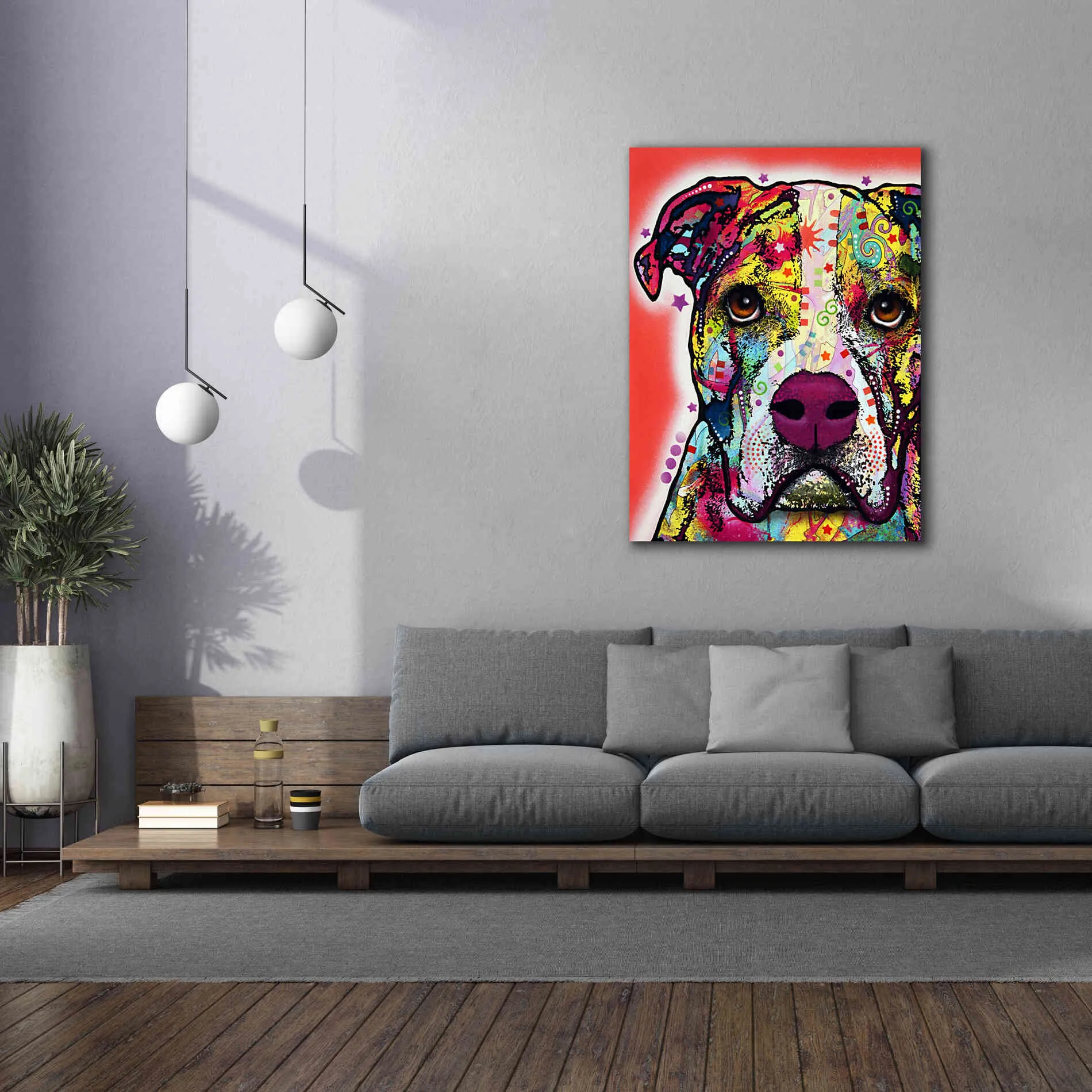 'American Bulldog 1' by Dean Russo, Giclee Canvas Wall Art