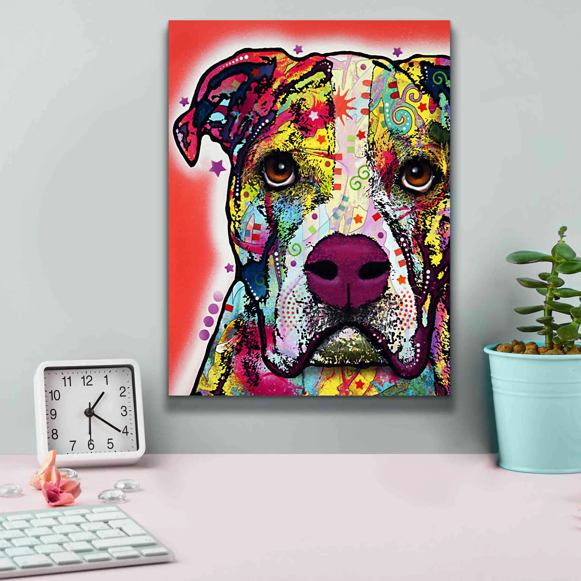 'American Bulldog 1' by Dean Russo, Giclee Canvas Wall Art