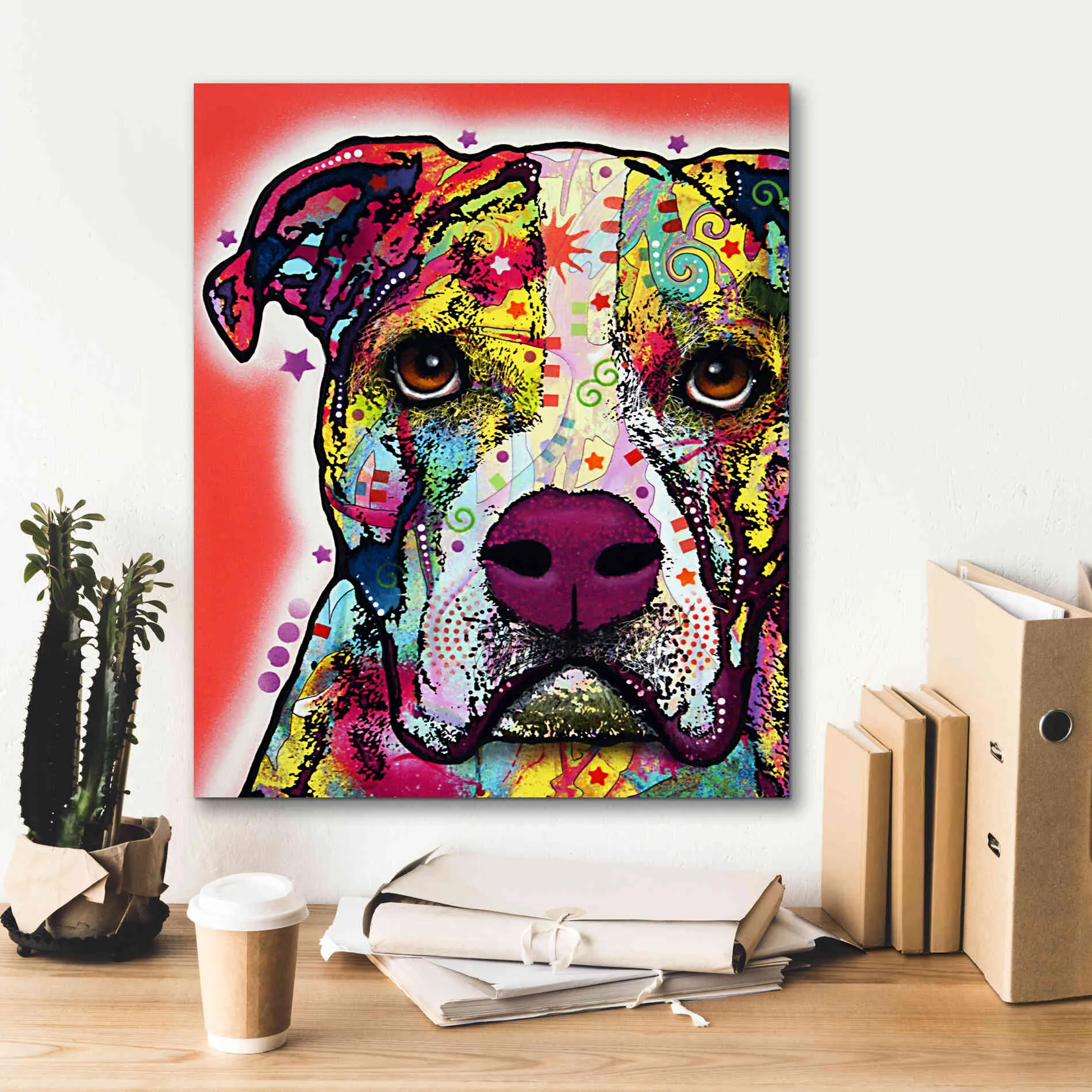 'American Bulldog 1' by Dean Russo, Giclee Canvas Wall Art