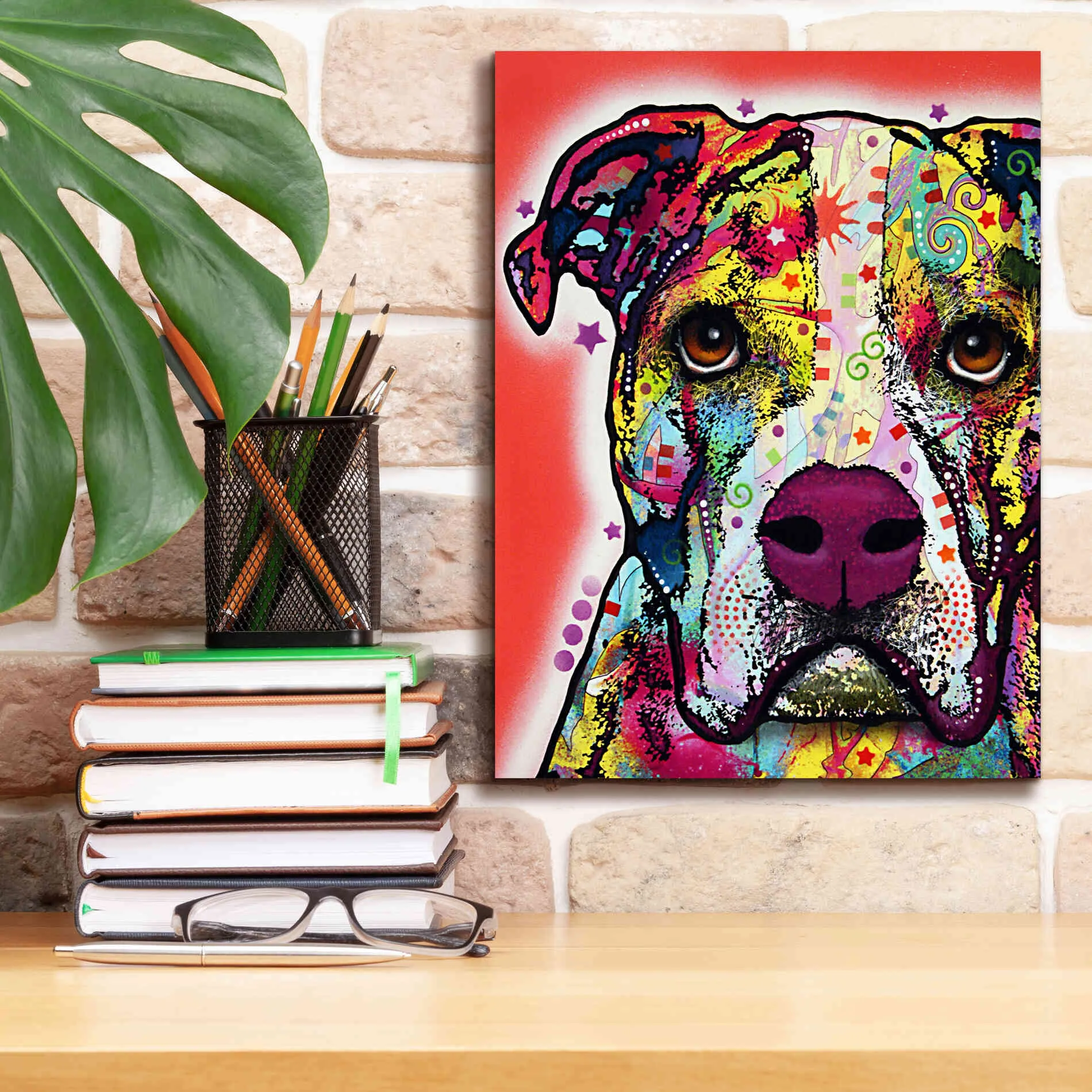 'American Bulldog 1' by Dean Russo, Giclee Canvas Wall Art