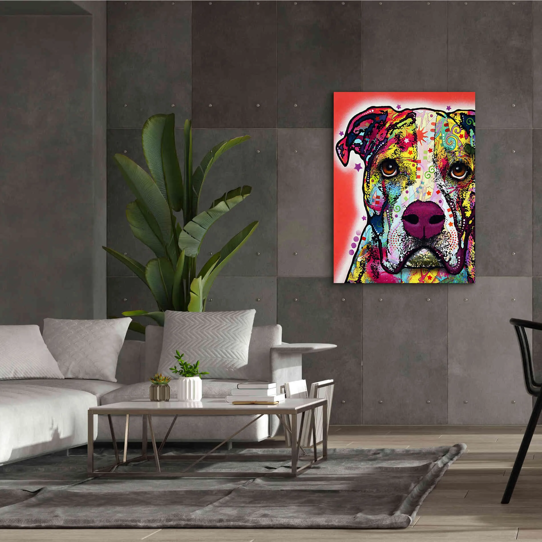 'American Bulldog 1' by Dean Russo, Giclee Canvas Wall Art