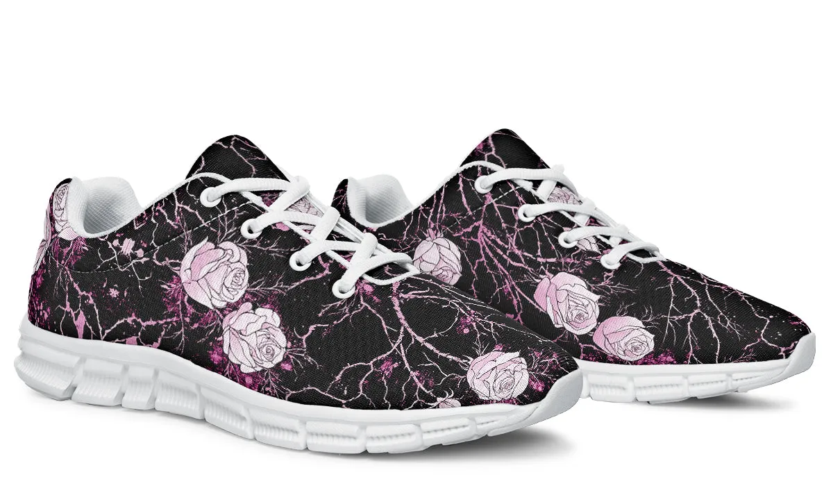 Amethyst Kintsugi Rose Athletic Sneakers - Light Breathable and Comfortable Sports Shoes with Anti-Slip Soles