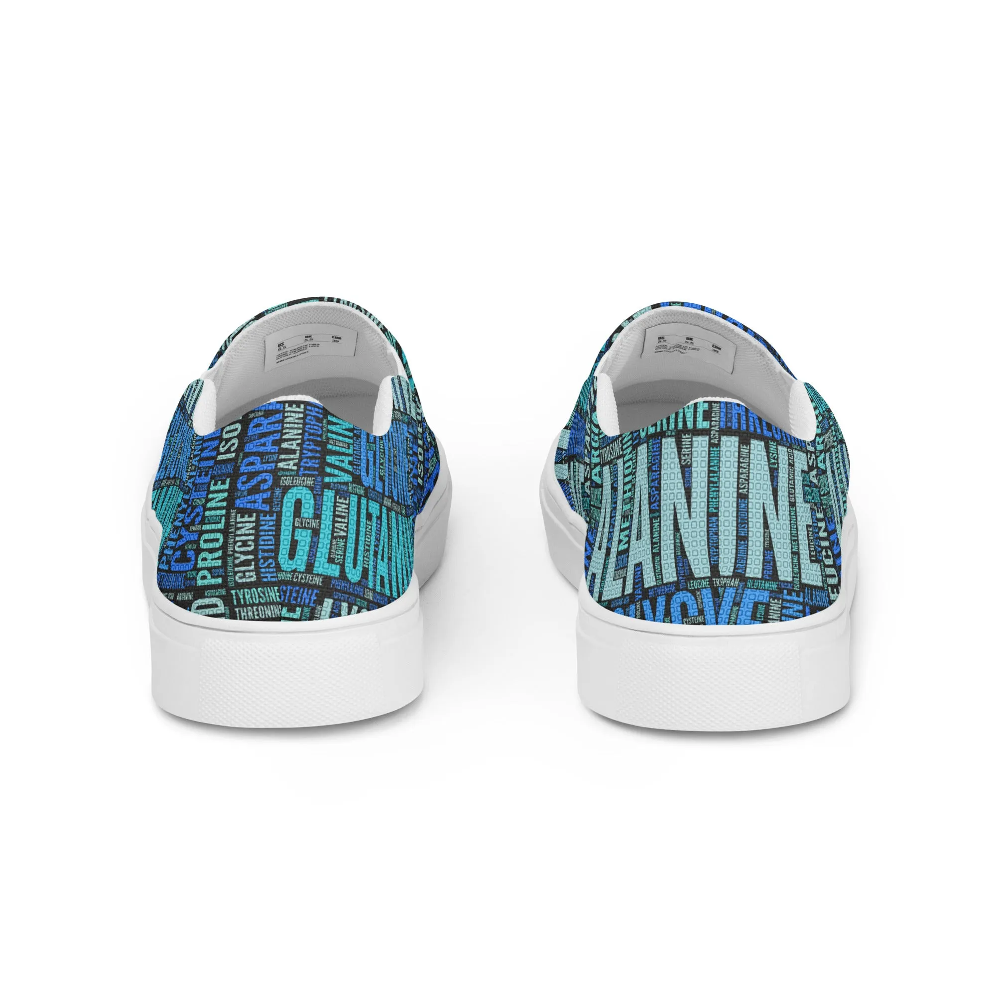 Amino Acid Word Cloud Men’s slip-on canvas shoes