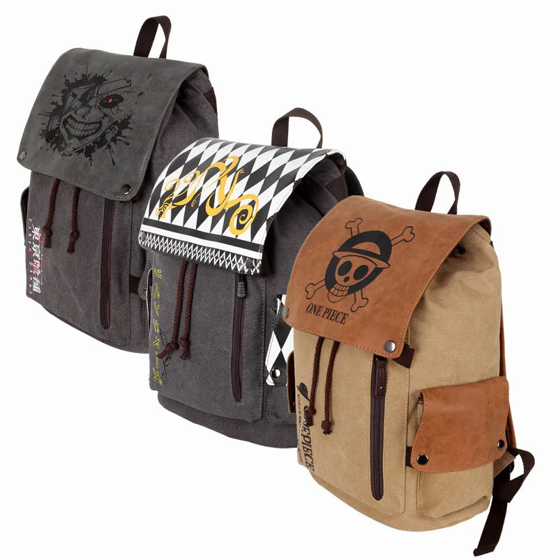 Anime Backpack School Bag BackPack Attack on Titan Tokyo Avengers One Piece Green Valley Canvas School Bag